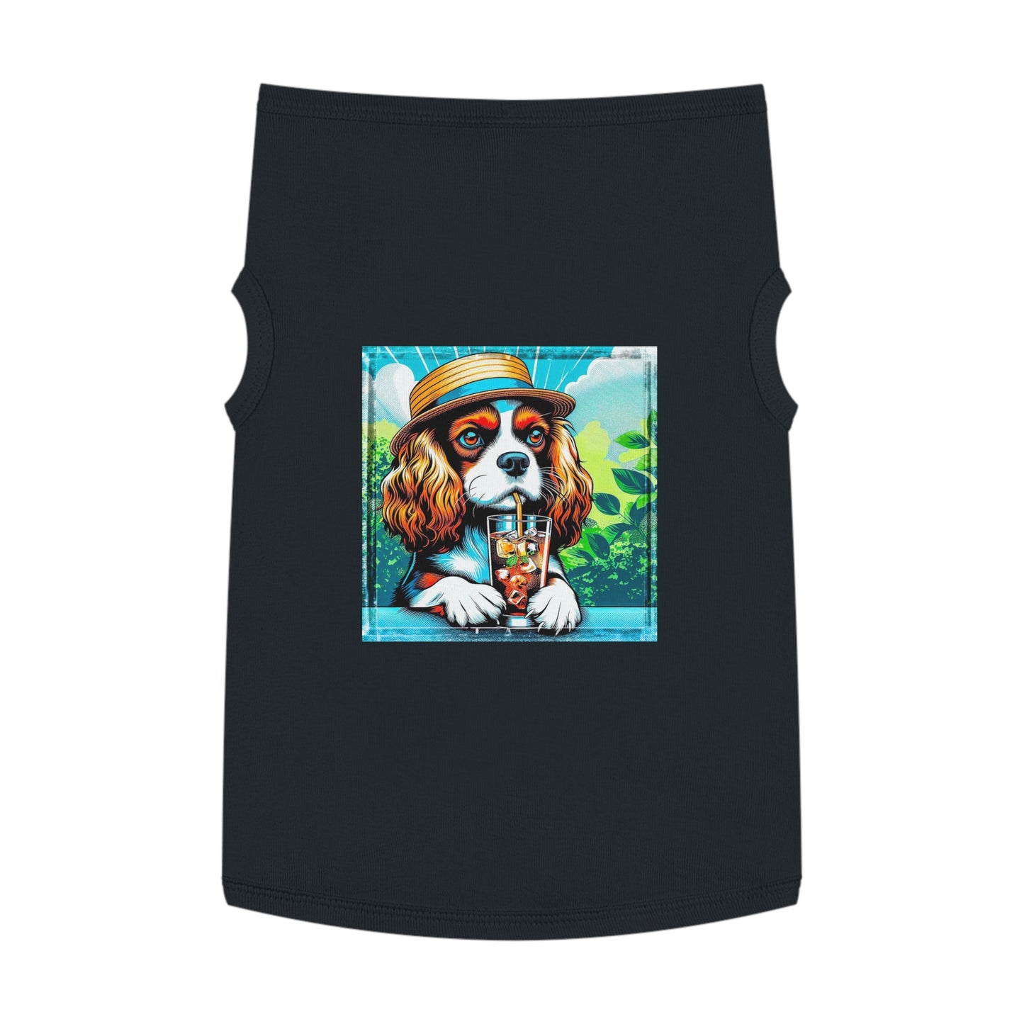 Pet Tank Top Cavalier King Charles Spaniel Tea Sipping T Shirt Pets Printify