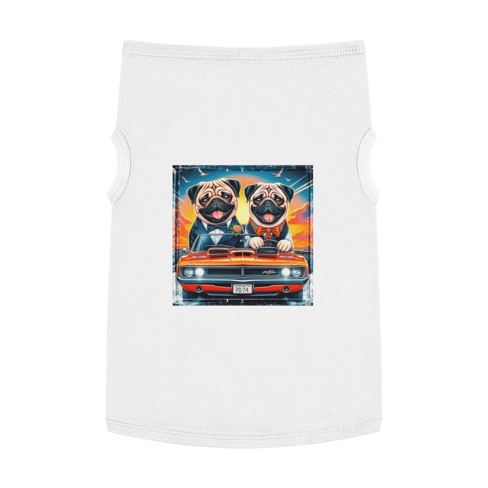 Wacky Pet Tank Top Pug Pets Printify   