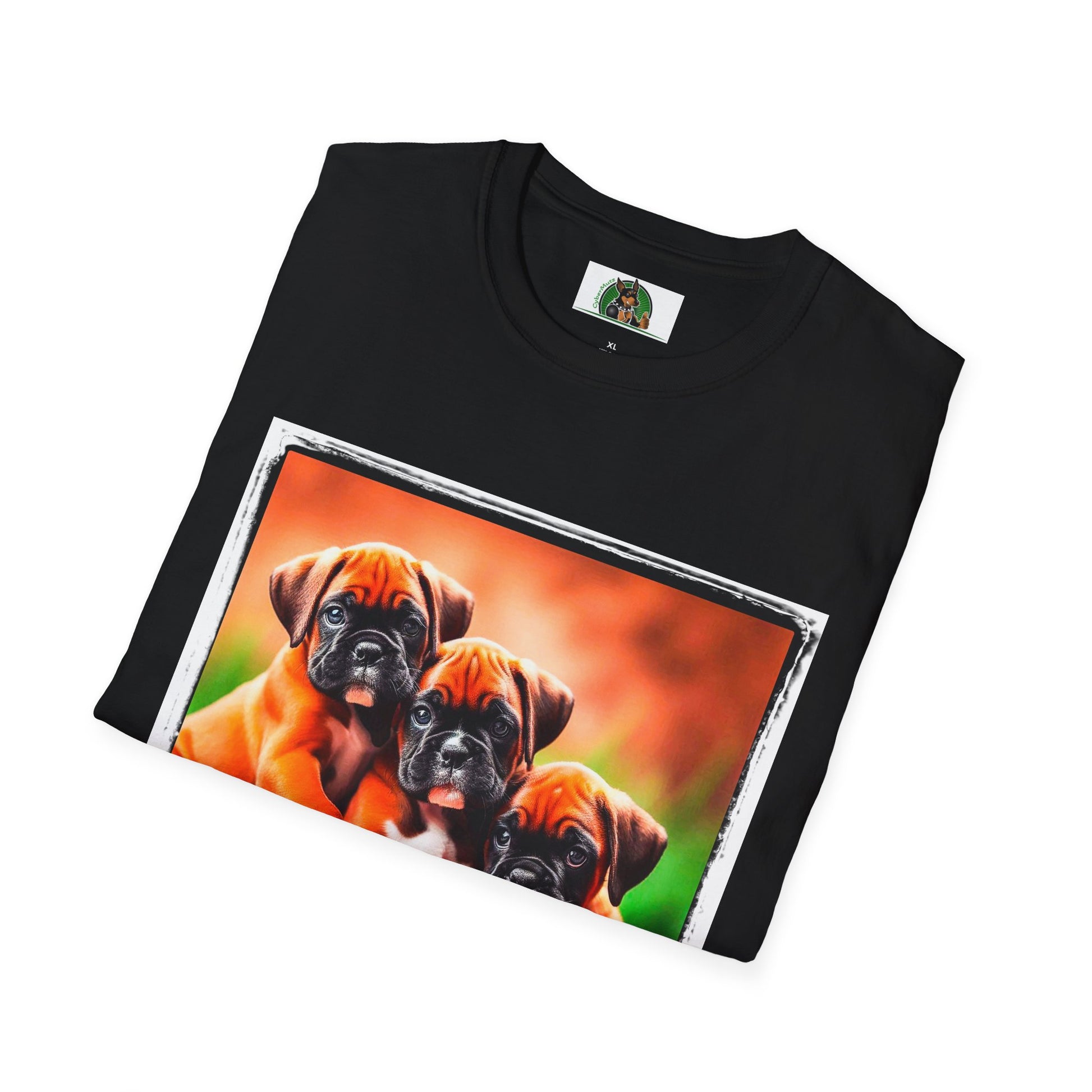 Boxer Puppy Dogs TShirt T-Shirt Printify