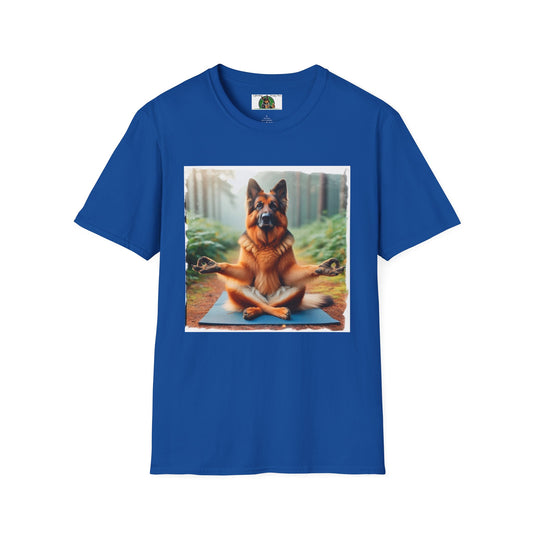Zen German Shepherd Unisex Softstyle T-Shirt T-Shirt Printify S Royal