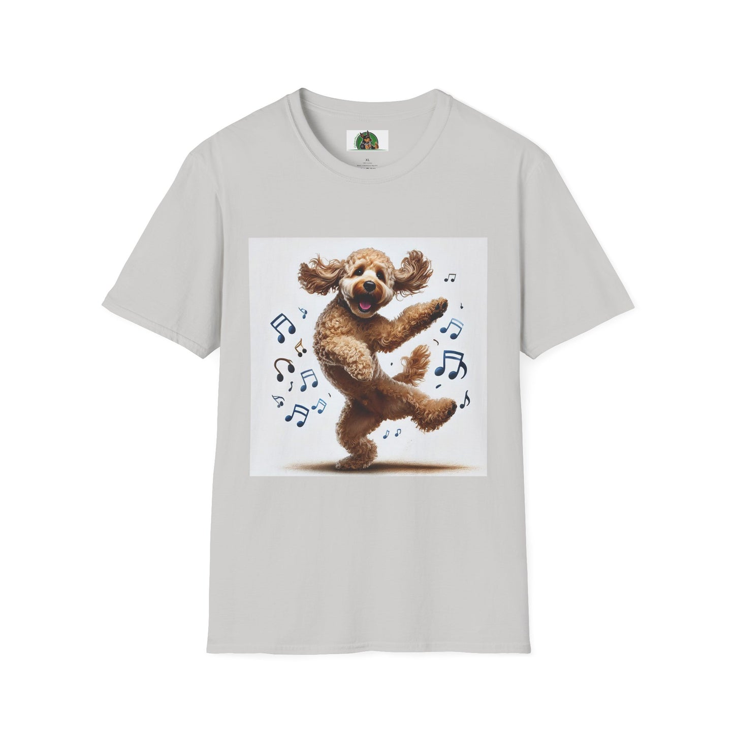 Dancing CockerPoo T-Shirt T-Shirt Printify S Ice Grey