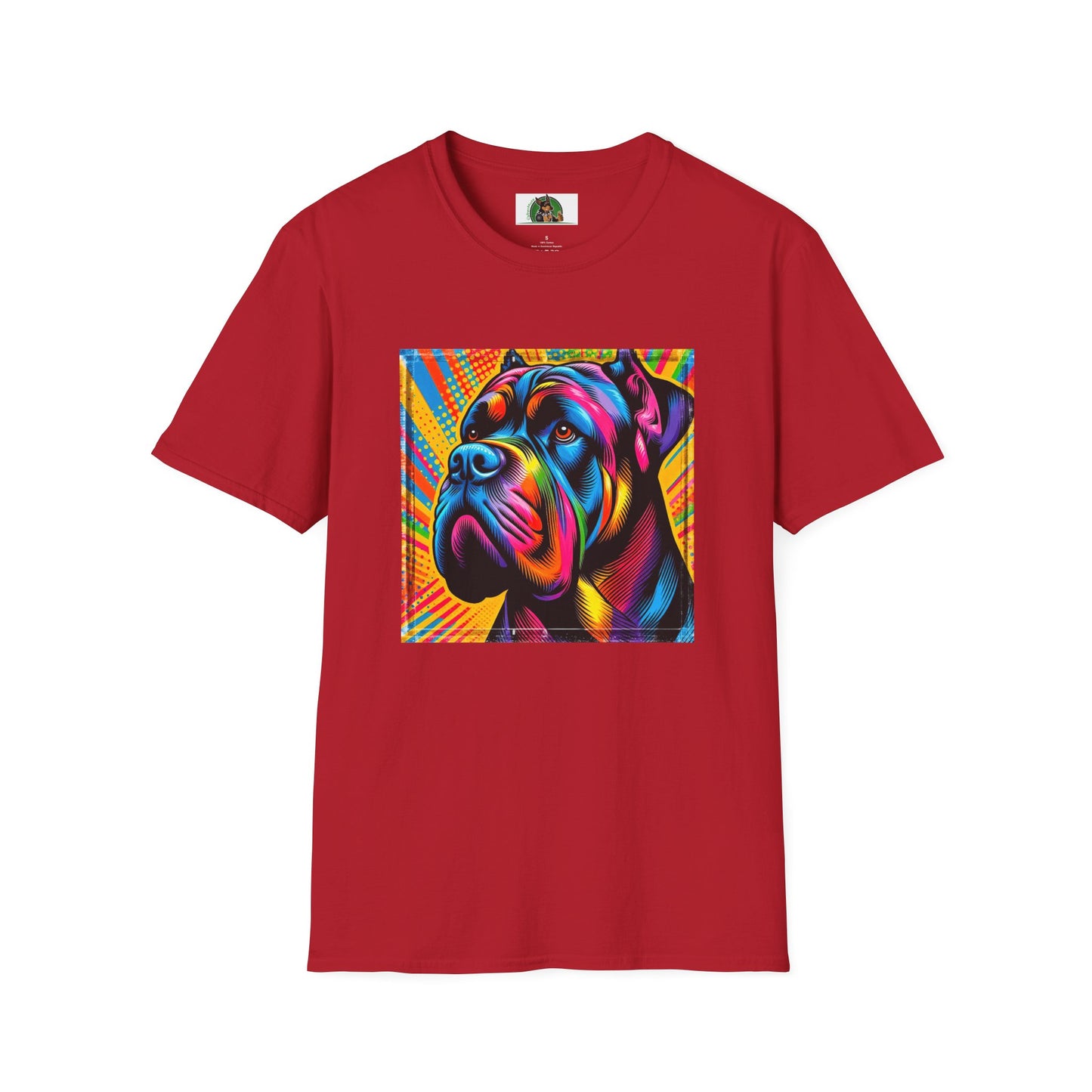 Cane Corso Colorful Pop Art TShirt T-Shirt Printify S Cherry Red