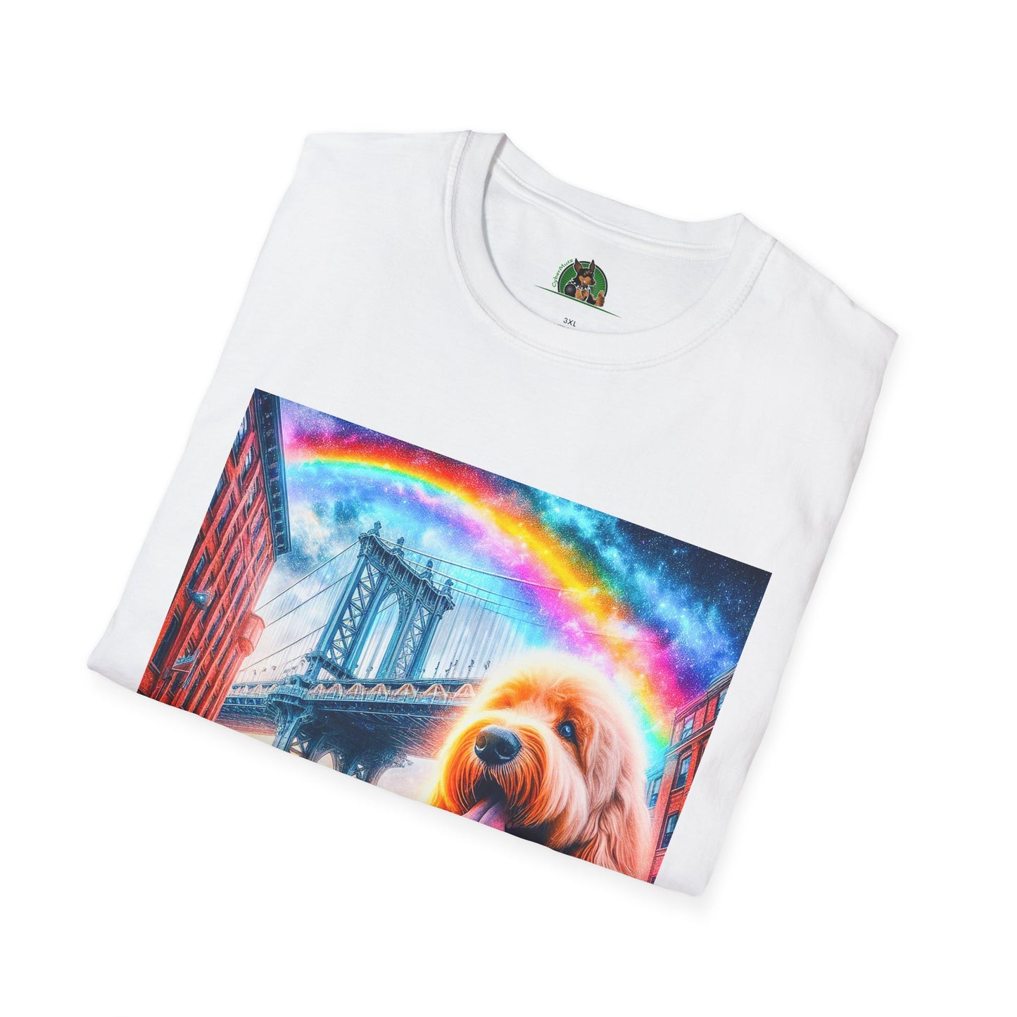 Golden Doodle bridge shirt T-Shirt Printify