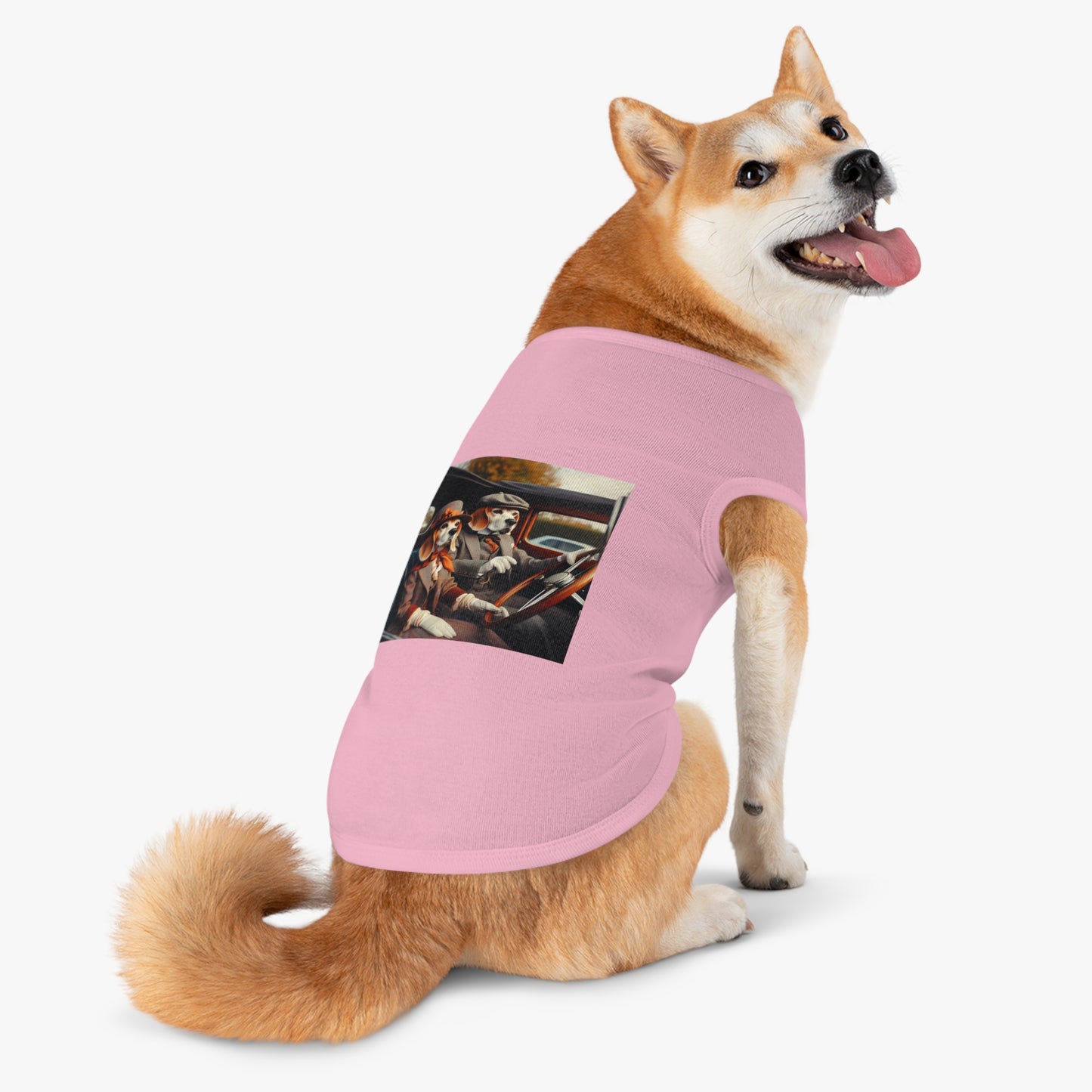 Pet Tank Top Wacky Beagle Dogs In Old Time Car Pets Printify   