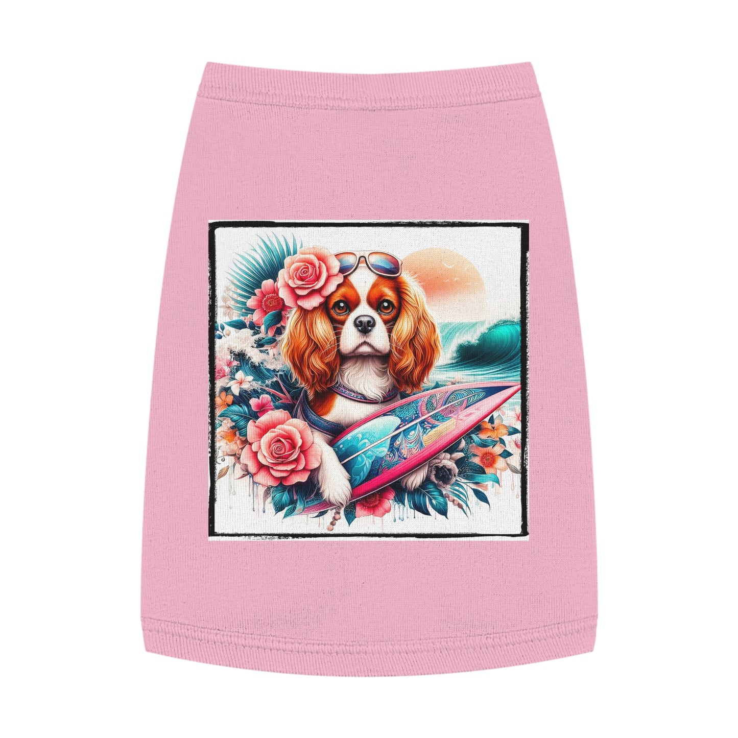 Pet Tank Top Cavalier King Charles Spaniel Pets Printify M Pink