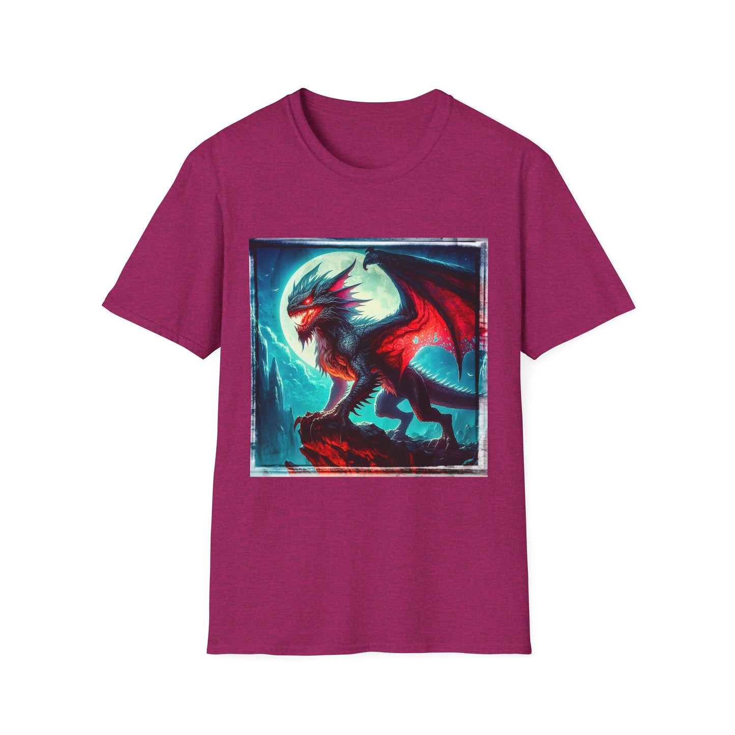 Chupacabra dragon t shirt T-Shirt Printify S Antique Heliconia