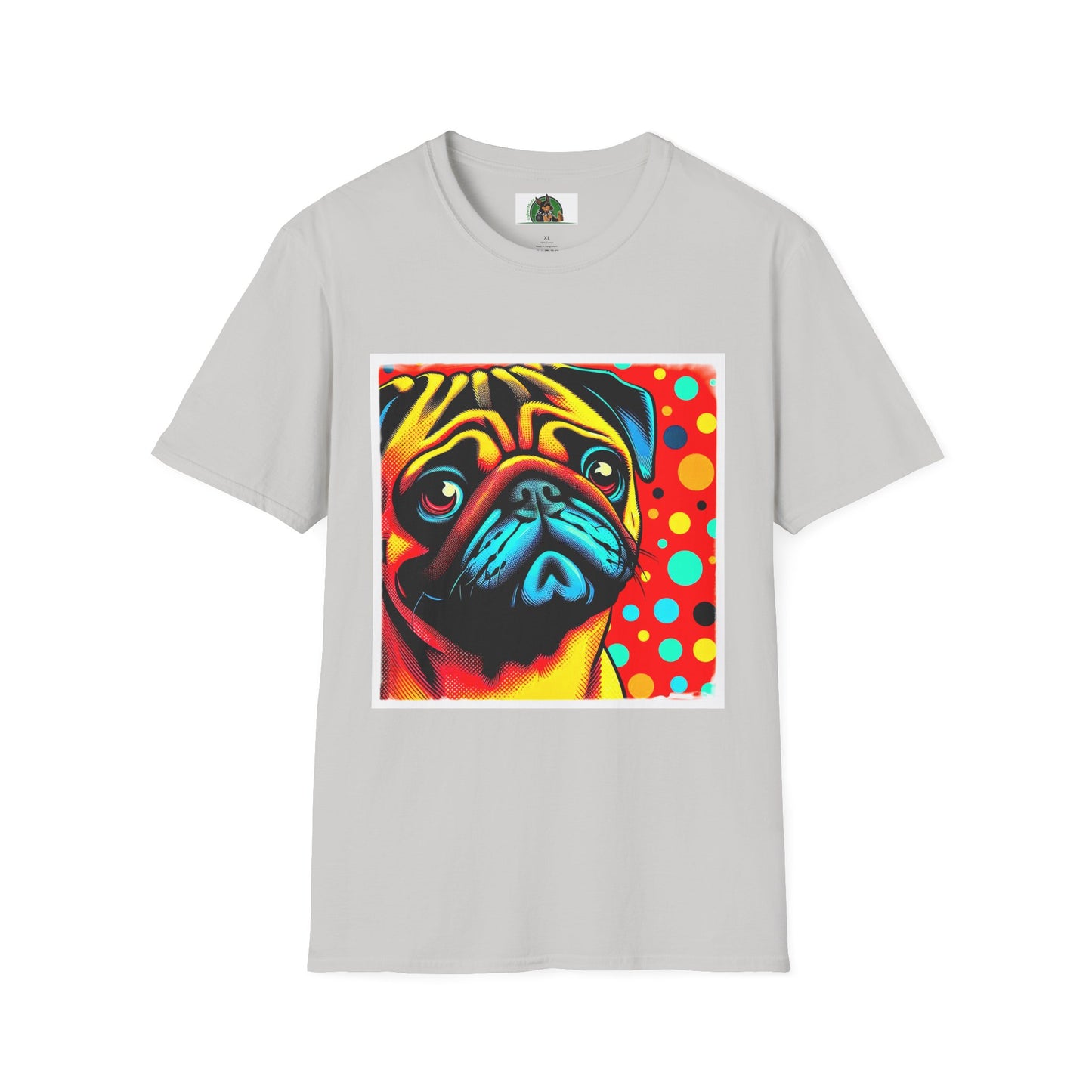 Pugs Pop Art T-Shirt T-Shirt Printify S Ice Grey