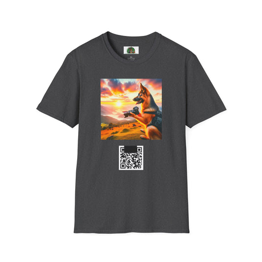 German Shepard hippie shirt T-Shirt Printify S Dark Heather