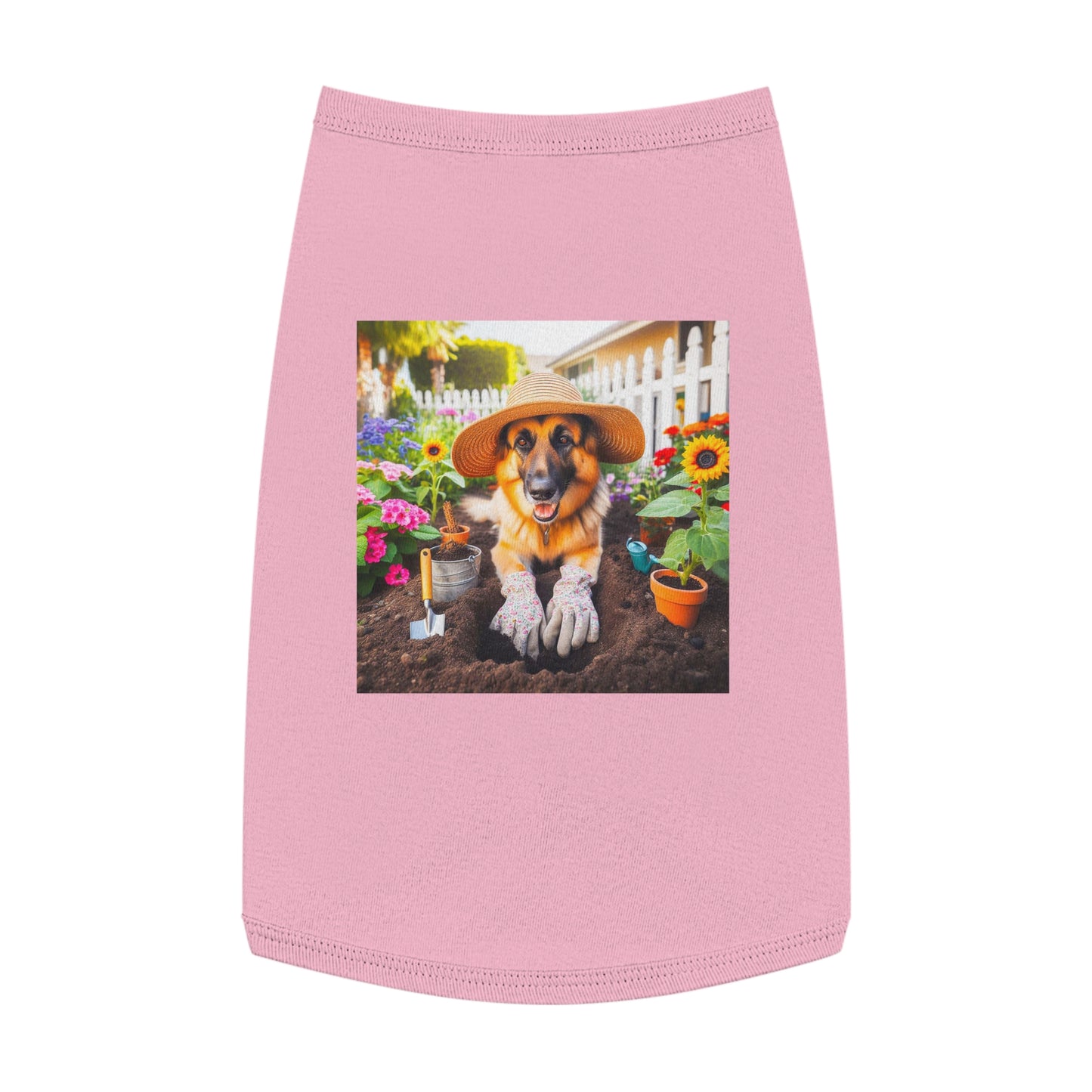 Pet Tank Top German Shepherd Pets Printify L Pink