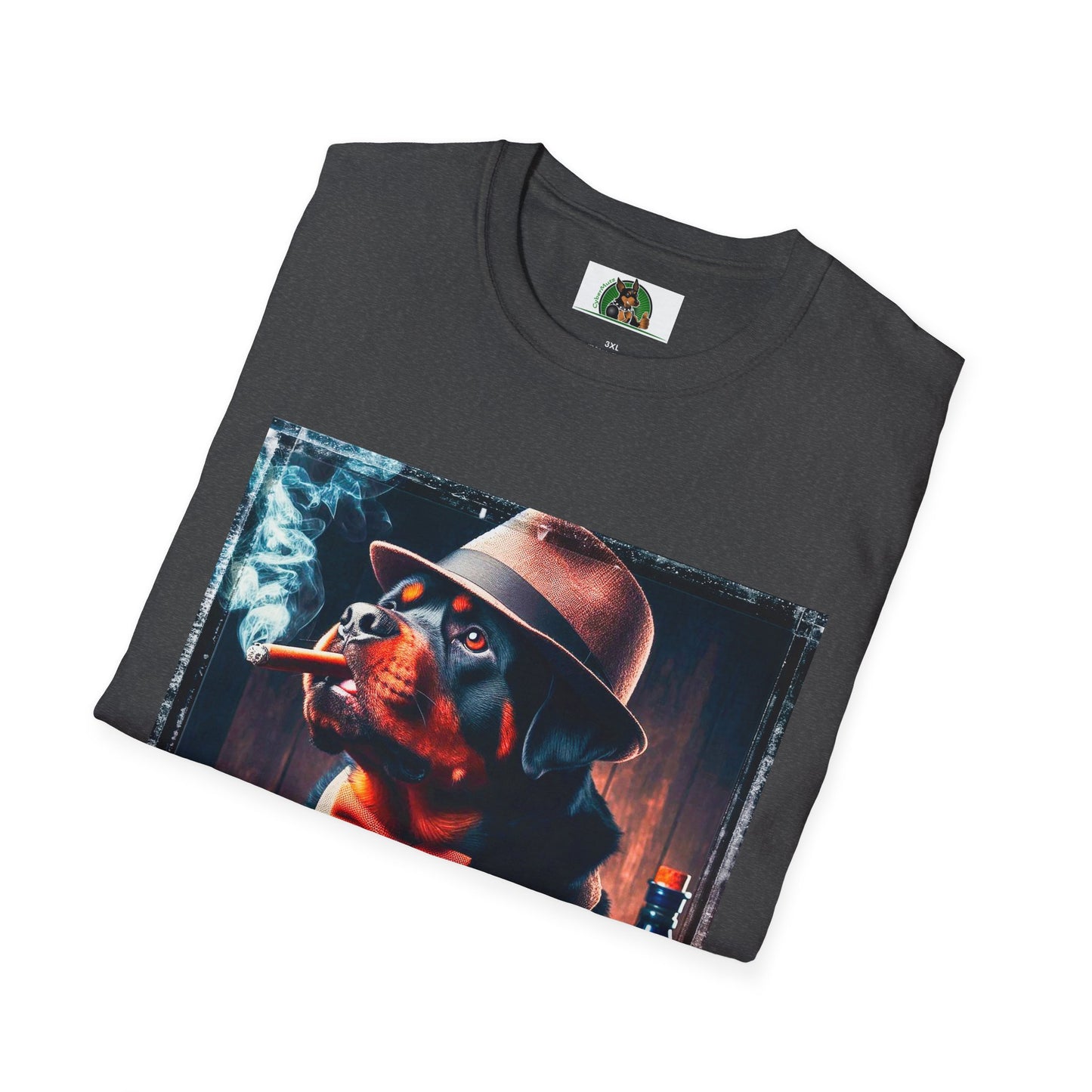 Rottweiler smoking a cigar shirt T-Shirt Printify