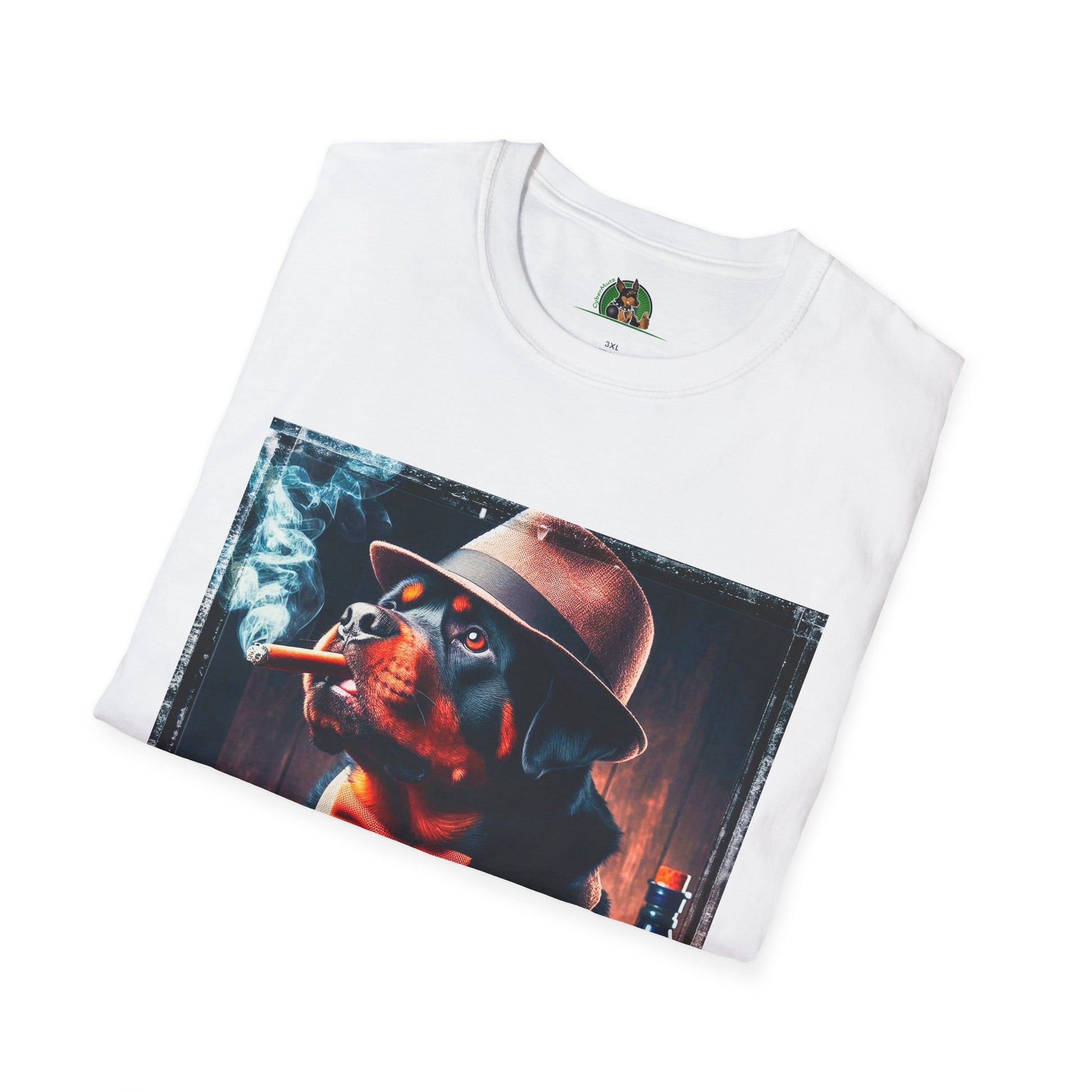 Rottweiler smoking a cigar shirt T-Shirt Printify