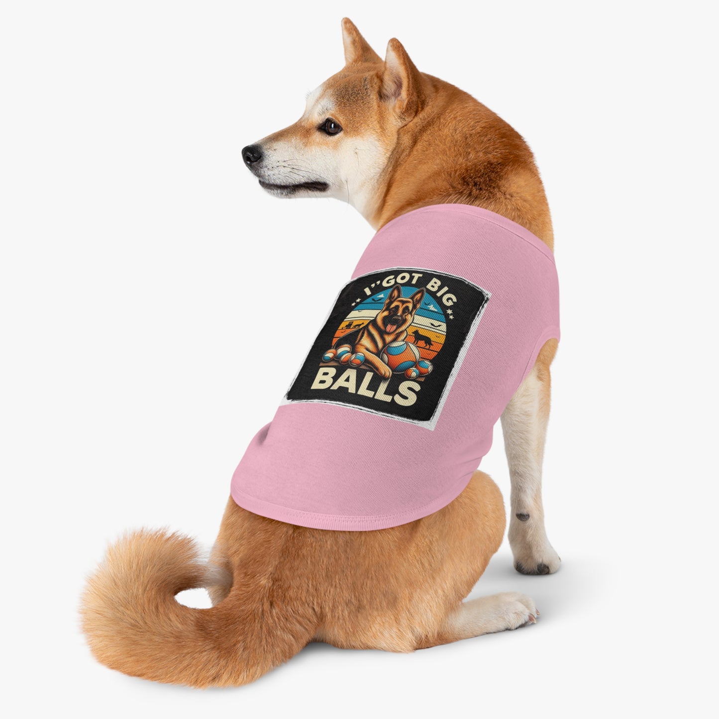 Dog Tank Top German Shepherd balls Pet Apparel