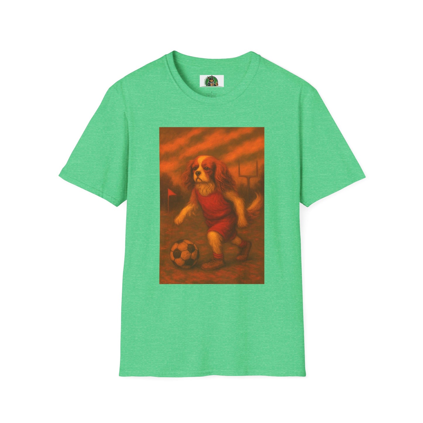 King Charles Soccer T-Shirt Sports T-Shirt Printify Heather Irish Green S