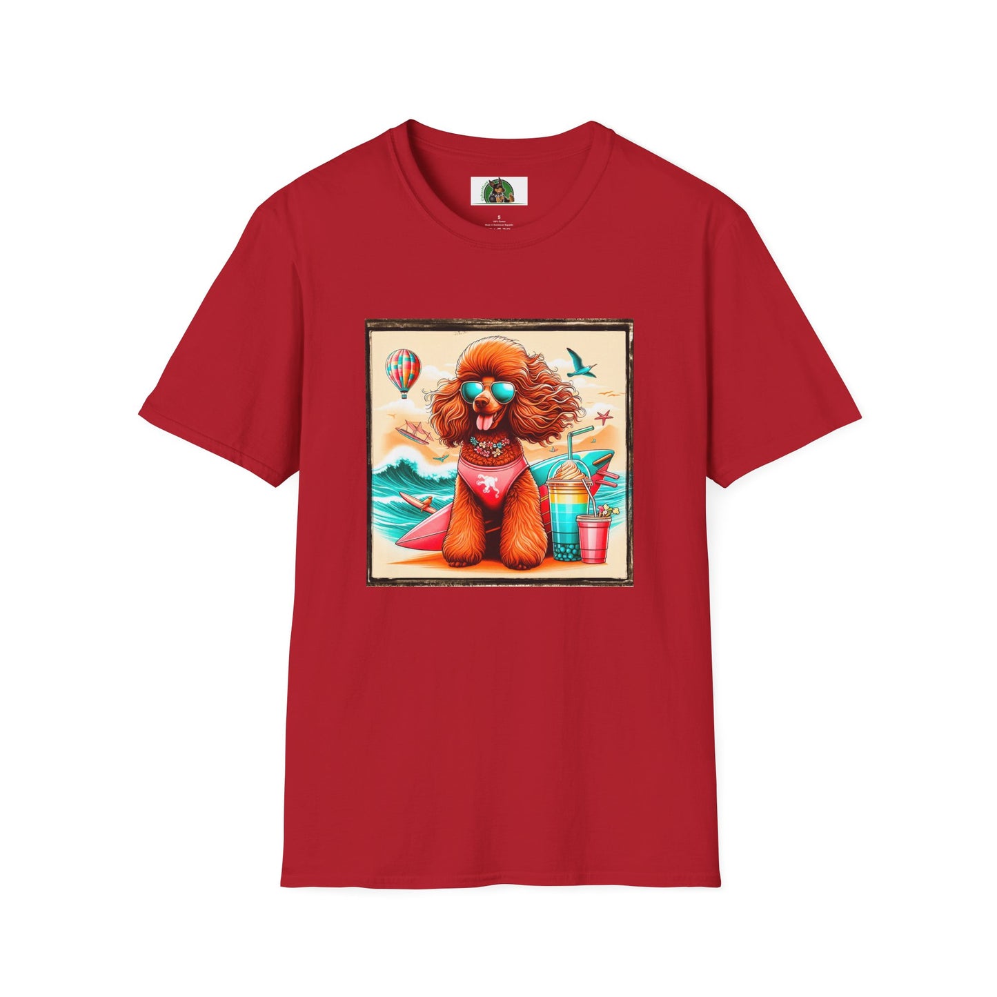 Poodle T-Shirt Printify S Cherry Red