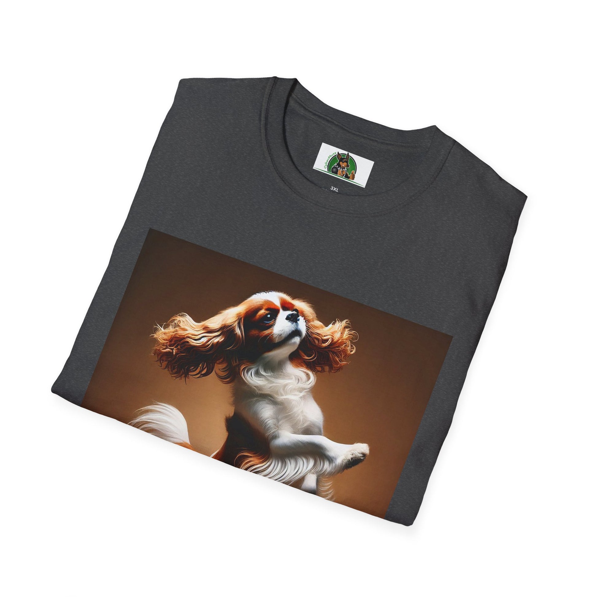 Dog Lover T-Shirt - Dancing Dog Cavalier King Charles Spaniel T-Shirt Printify