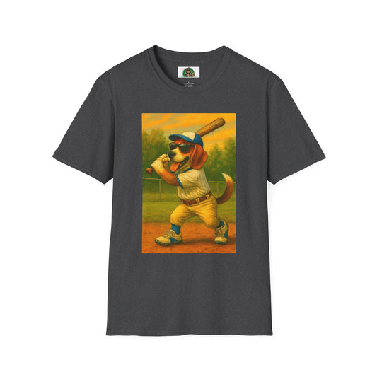 Sports Beagle Baseball T-Shirt T-Shirt Printify XS Dark Heather