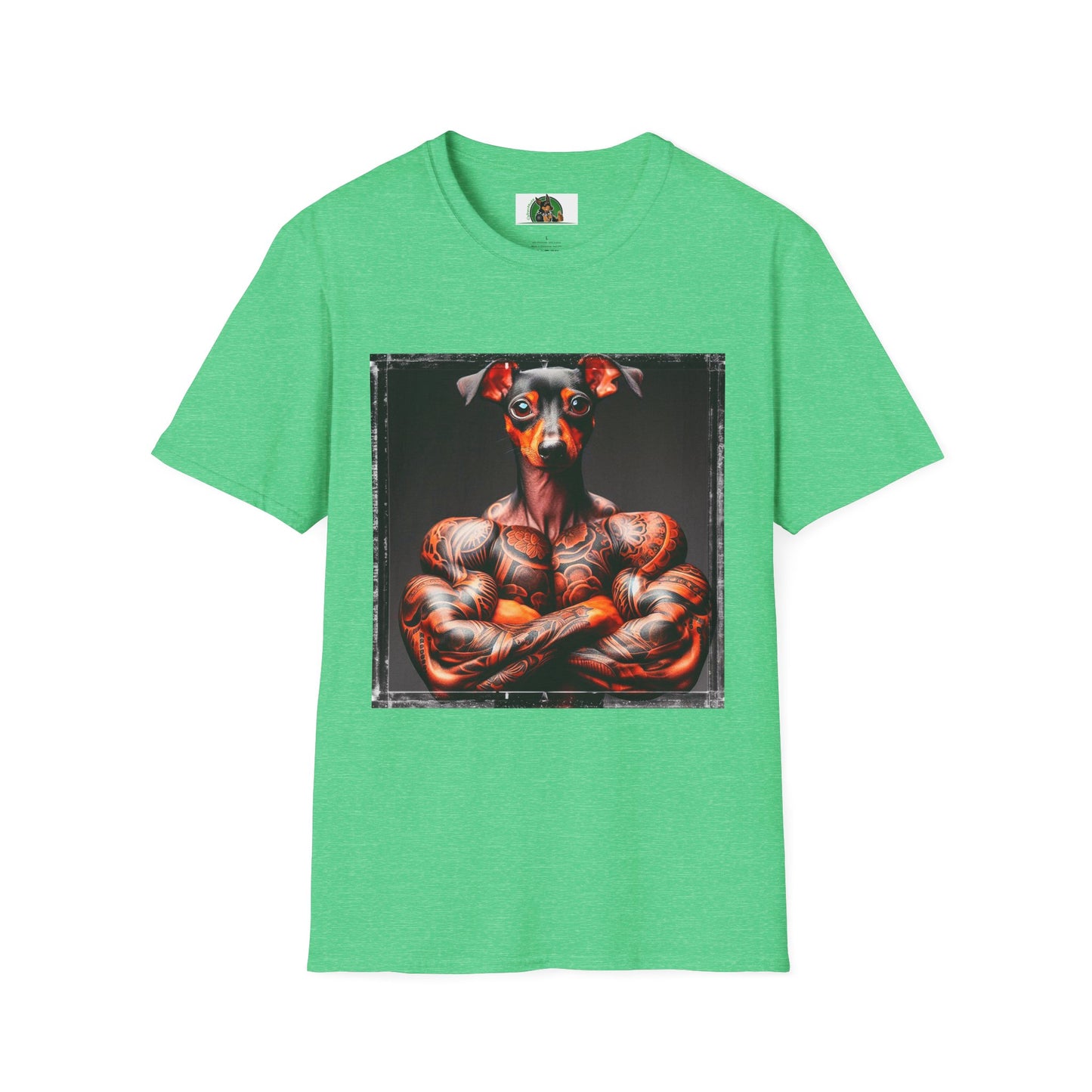 Min Pin T-Shirt T-Shirt Printify S Heather Irish Green 