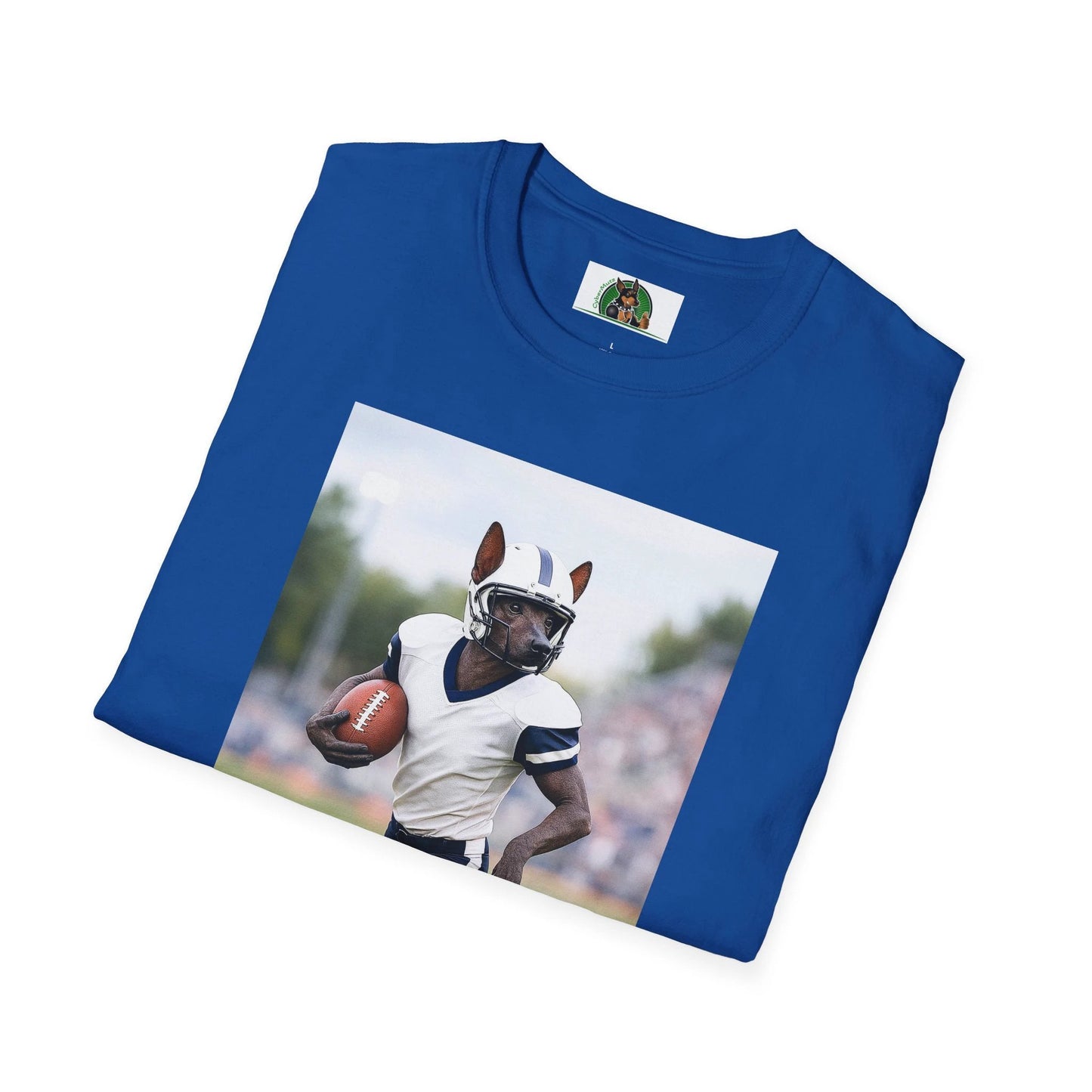 Mexican Hairless Dog Football T-Shirt — Dog Lover Sports Tee T-Shirt Printify