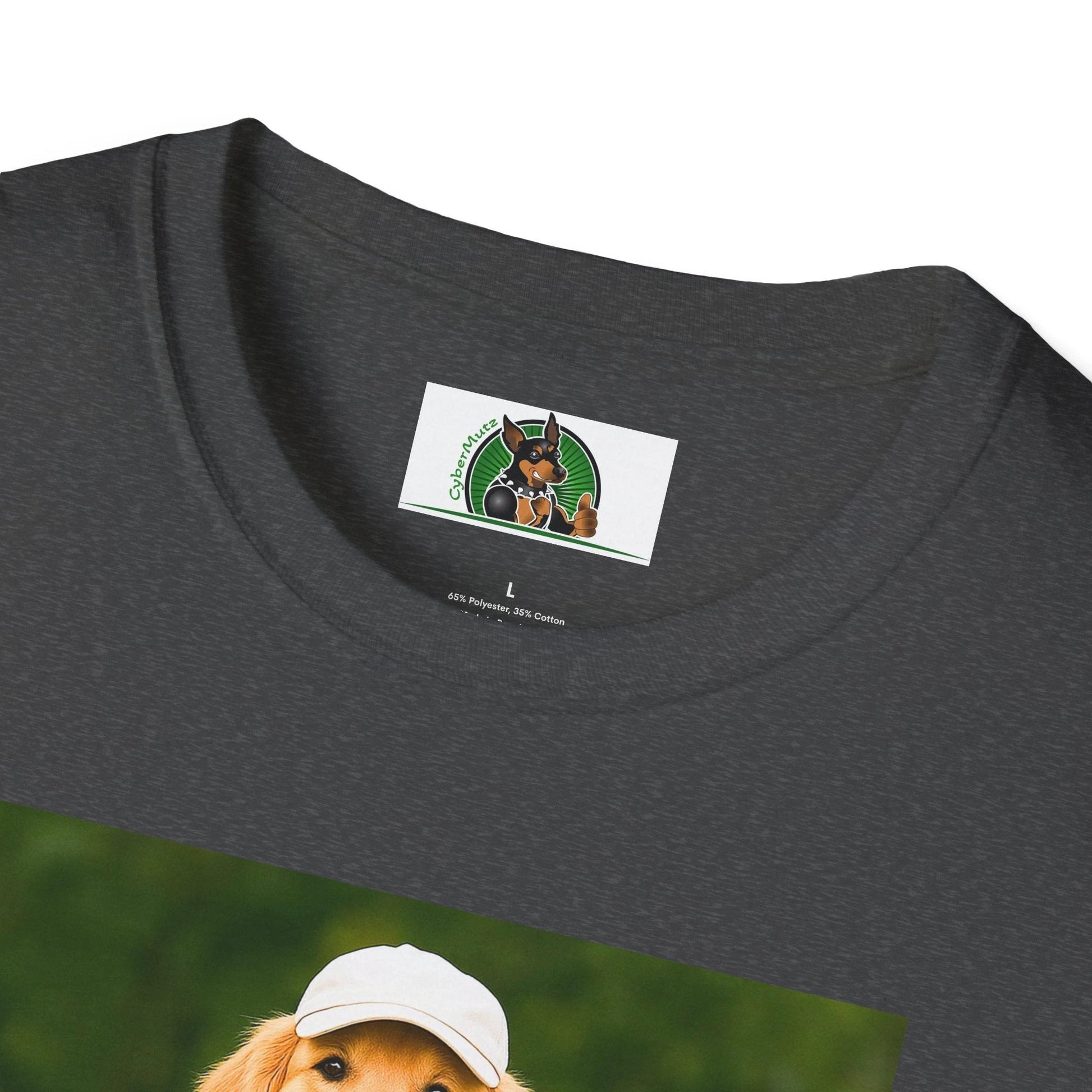 Golden Retriever Playing Golf T-Shirt — Funny Dog Golfing Sports Tee T-Shirt Printify