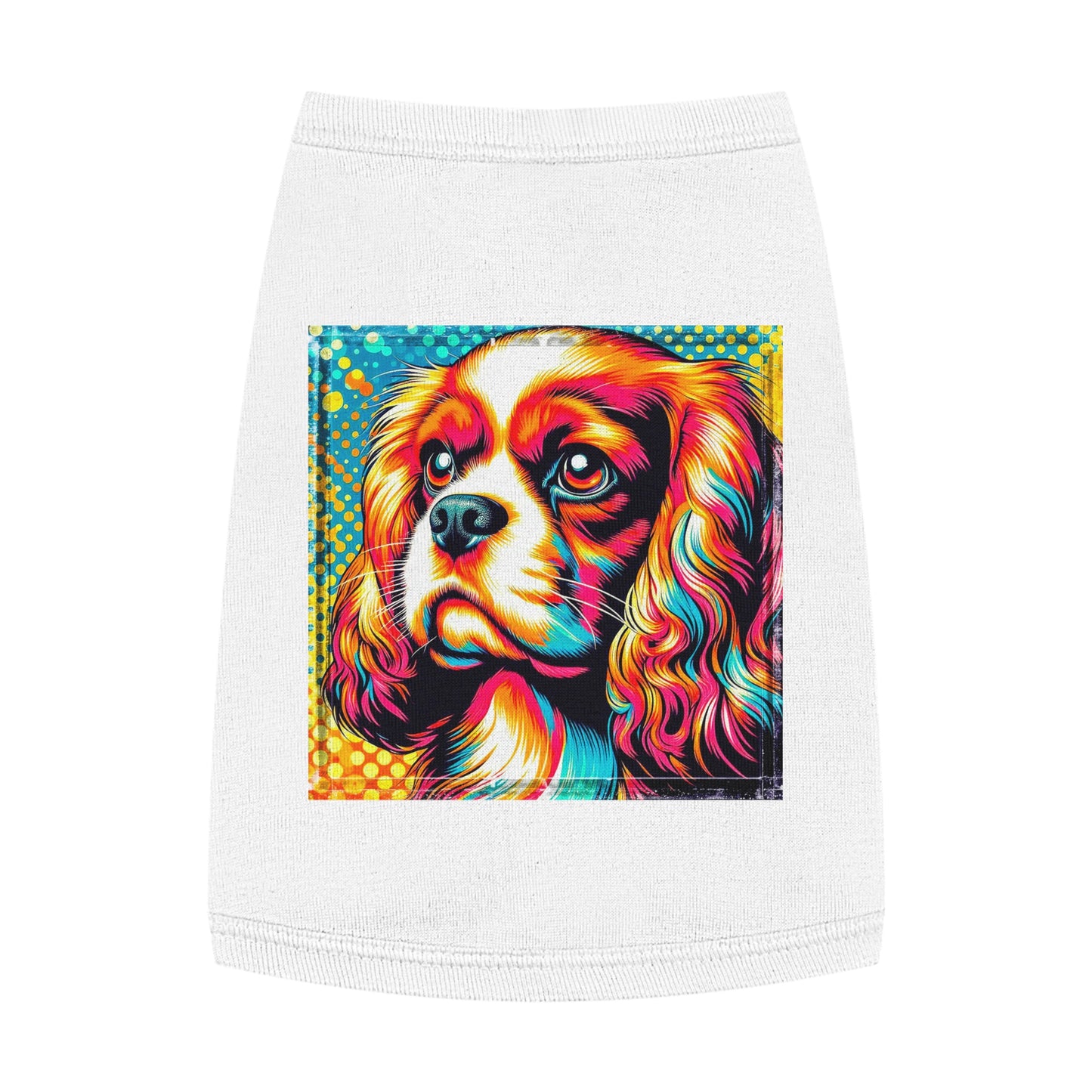 Pet Tank Top Cavalier King Charles Spaniel Pets Printify M White