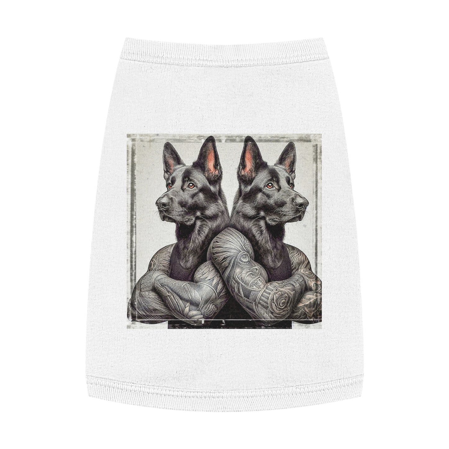 Pet Tank Top German Shepherd Pets Printify M White 