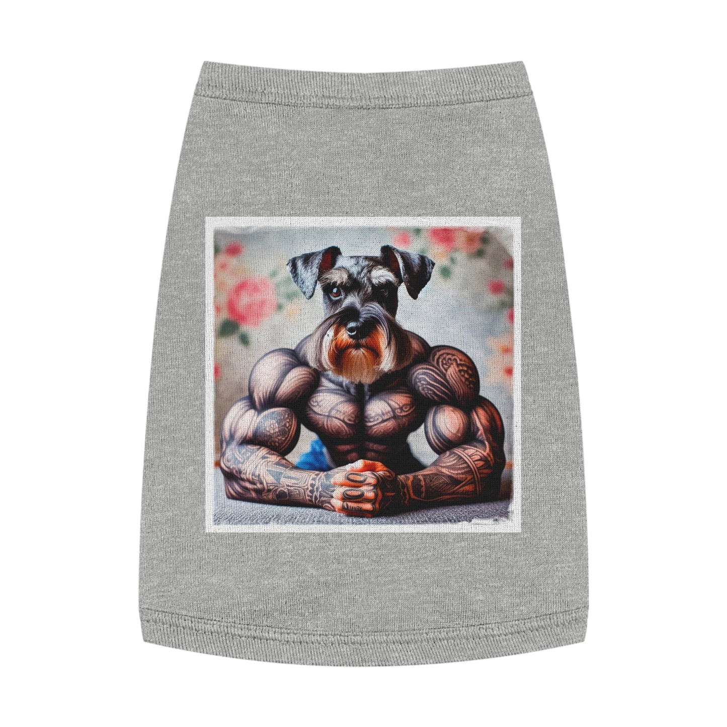 Pet Tank Top Miniature Schnauzer Pets Printify M Heather 