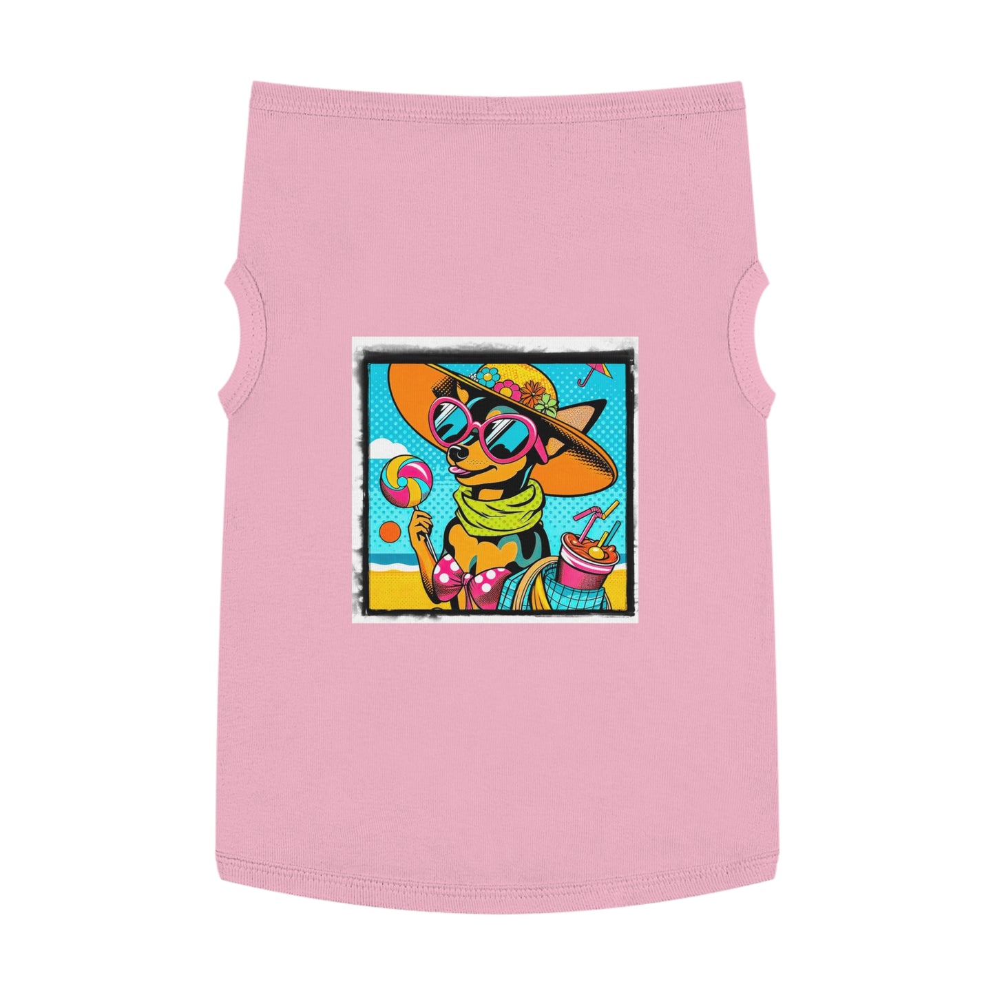 Dog Tank Top - Min Pin Tank Tops Pets Printify XL Pink 