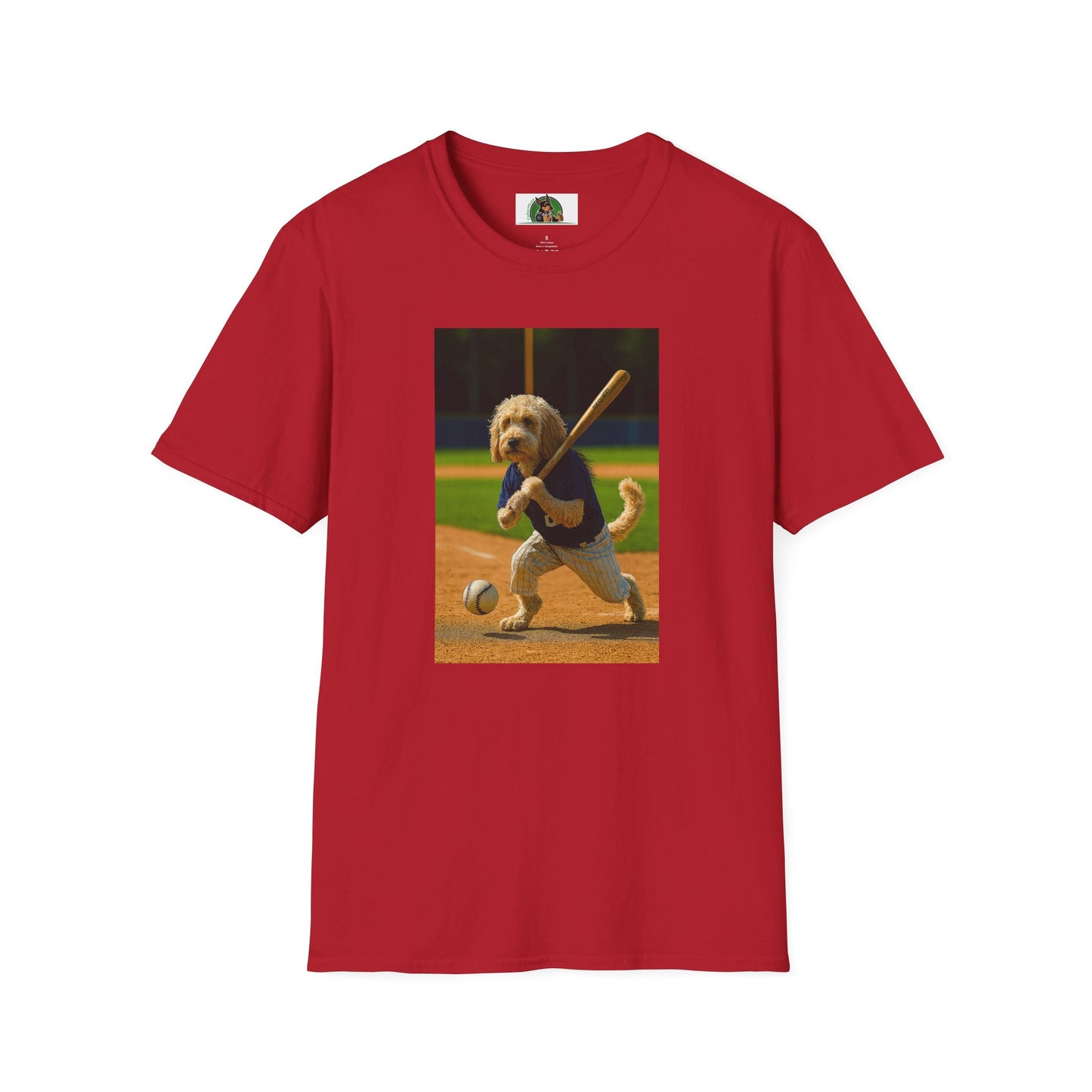 Sports Cockerpoo Baseball T-Shirt T-Shirt Printify Cherry Red S