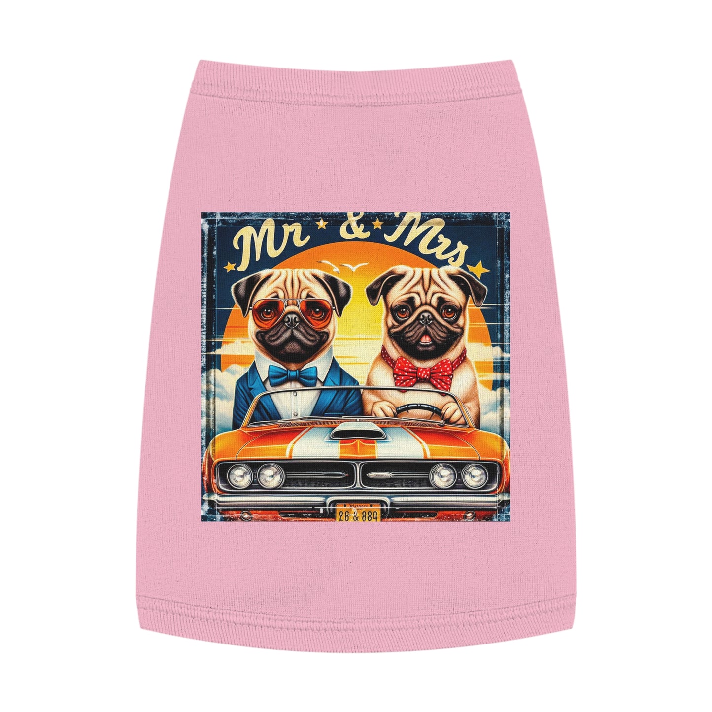 Wacky Pet Tank Top Pug Pets Printify M Pink 