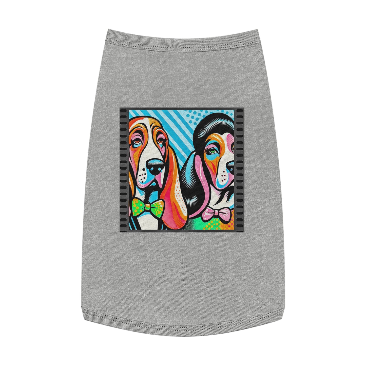 Pet Tank Top Basset Hound Pets Printify L Heather