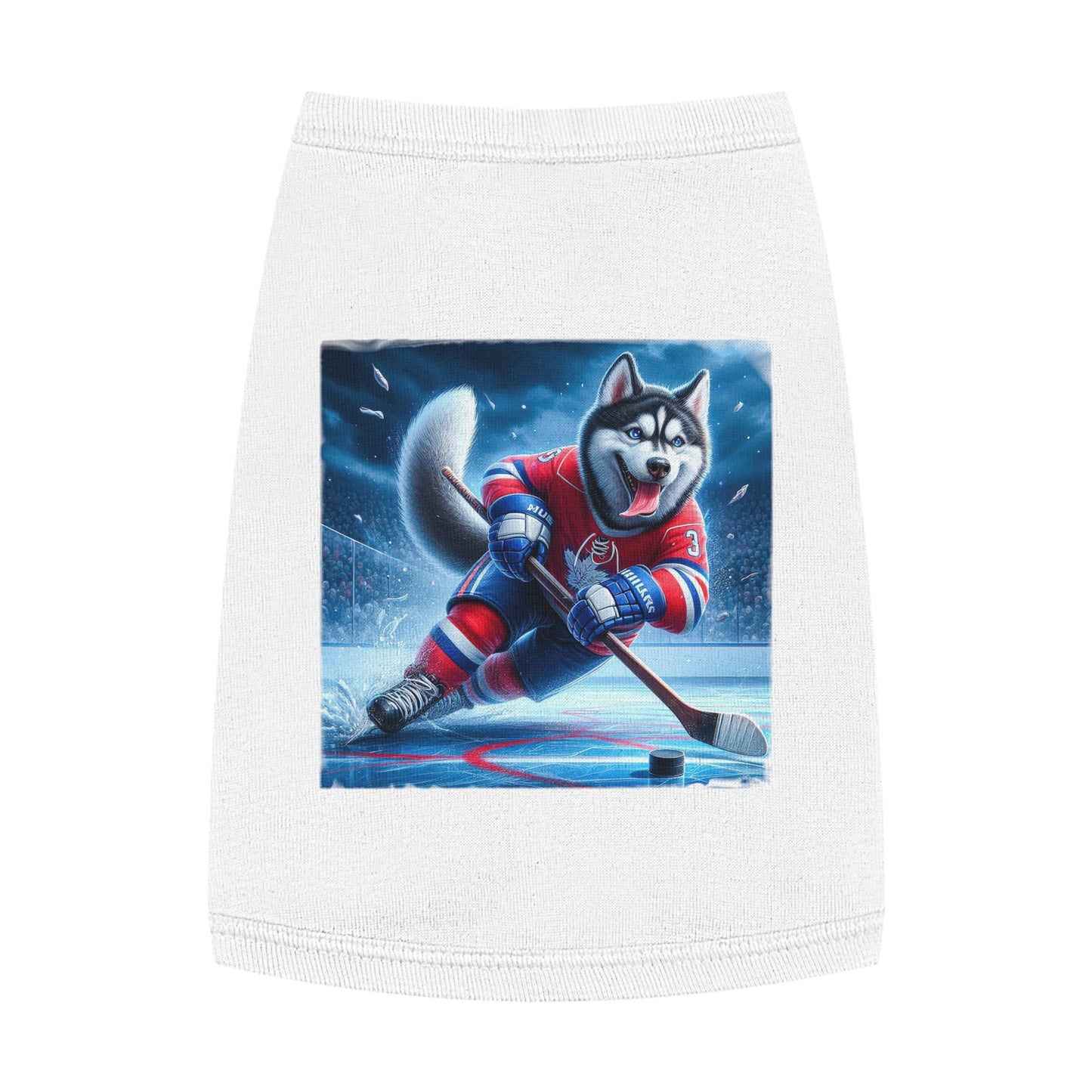 Pet Tank Top Husky Pets Printify M White