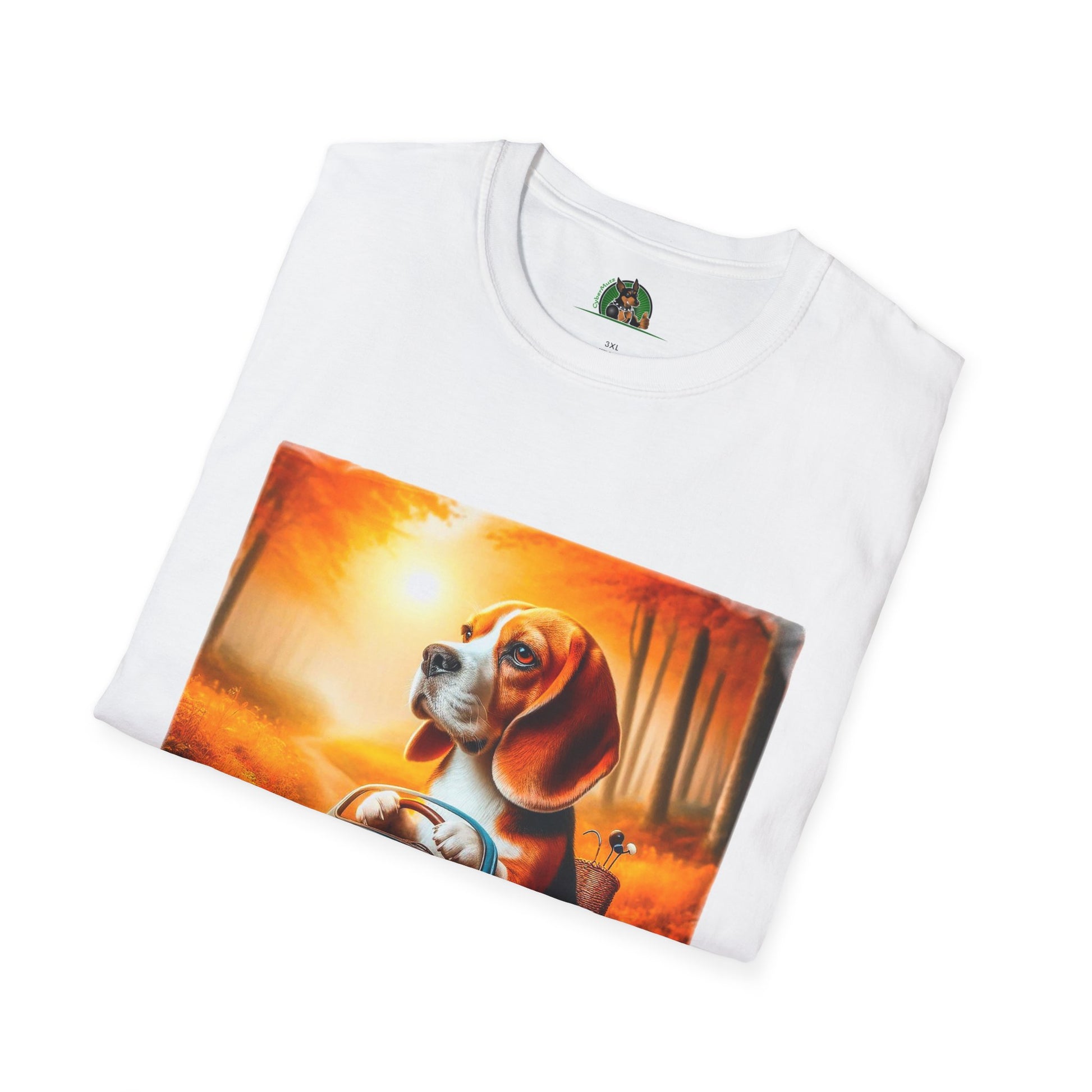 Wacky Beagle Dog Driving Tiny Car T-Shirt Printify   