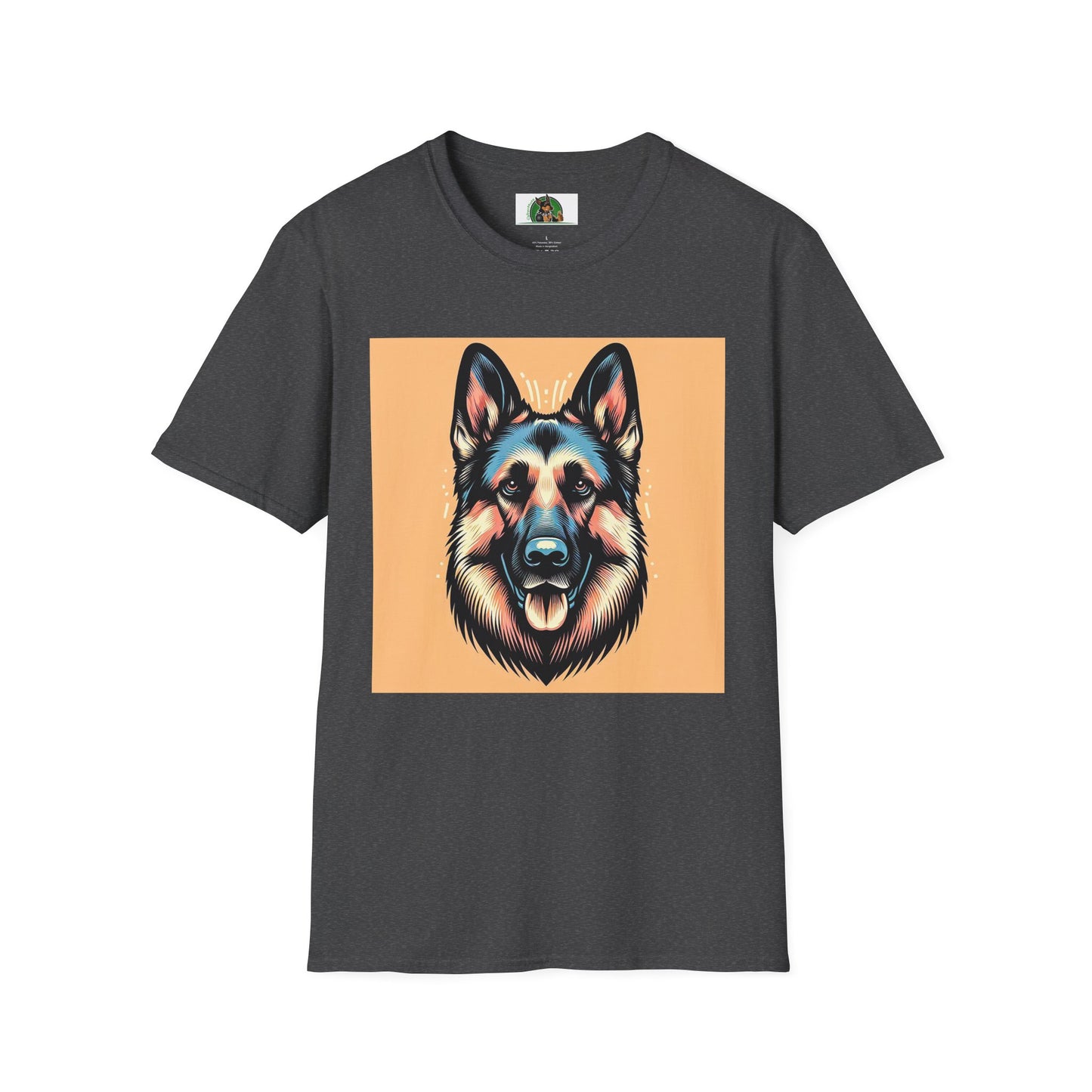 German Shepherd puppy shirt T-Shirt Printify S Dark Heather