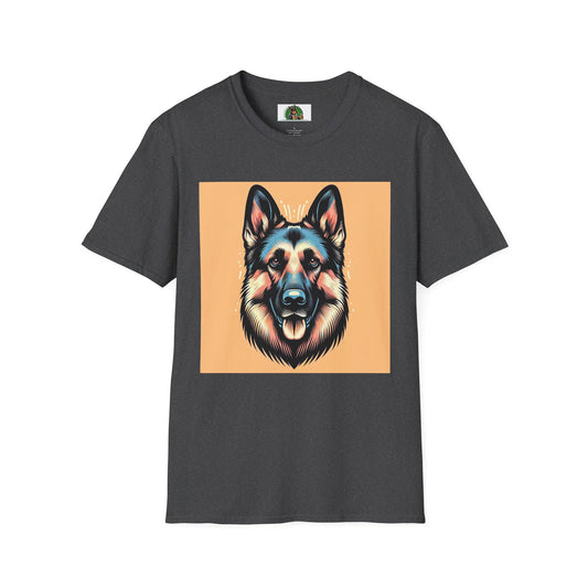 German Shepherd puppy shirt T-Shirt Printify S Dark Heather