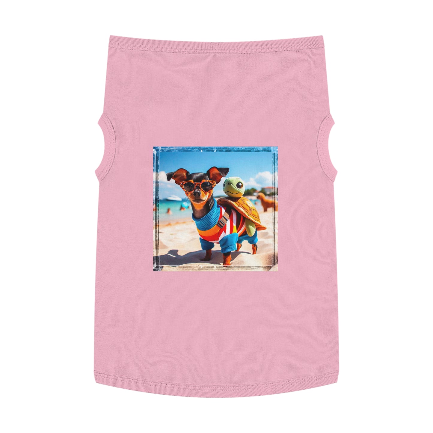 Dog Tank Top - Min Pin Tank Tops Pets Printify XL Pink 