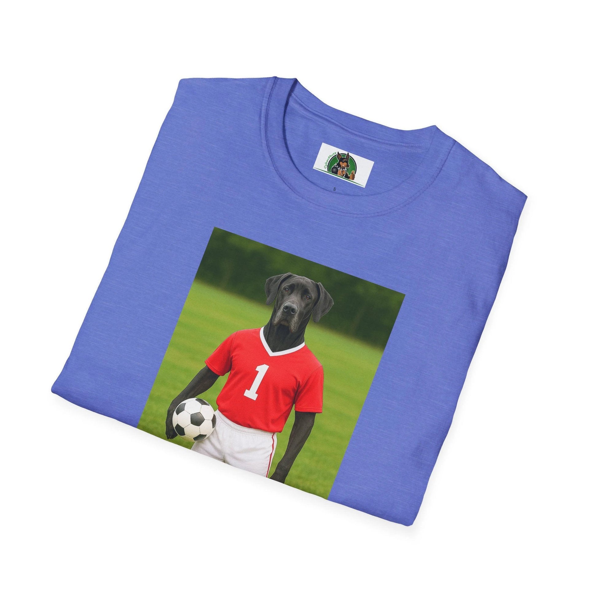 Great Dane Soccer T-Shirt — Sports Dog Tee by Printify