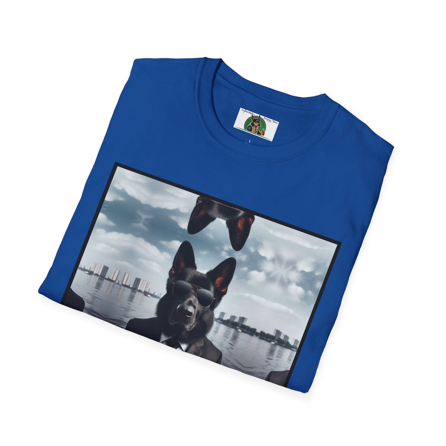 German Shepherd Agent Dog Unisex Softstyle T-Shirt T-Shirt Printify