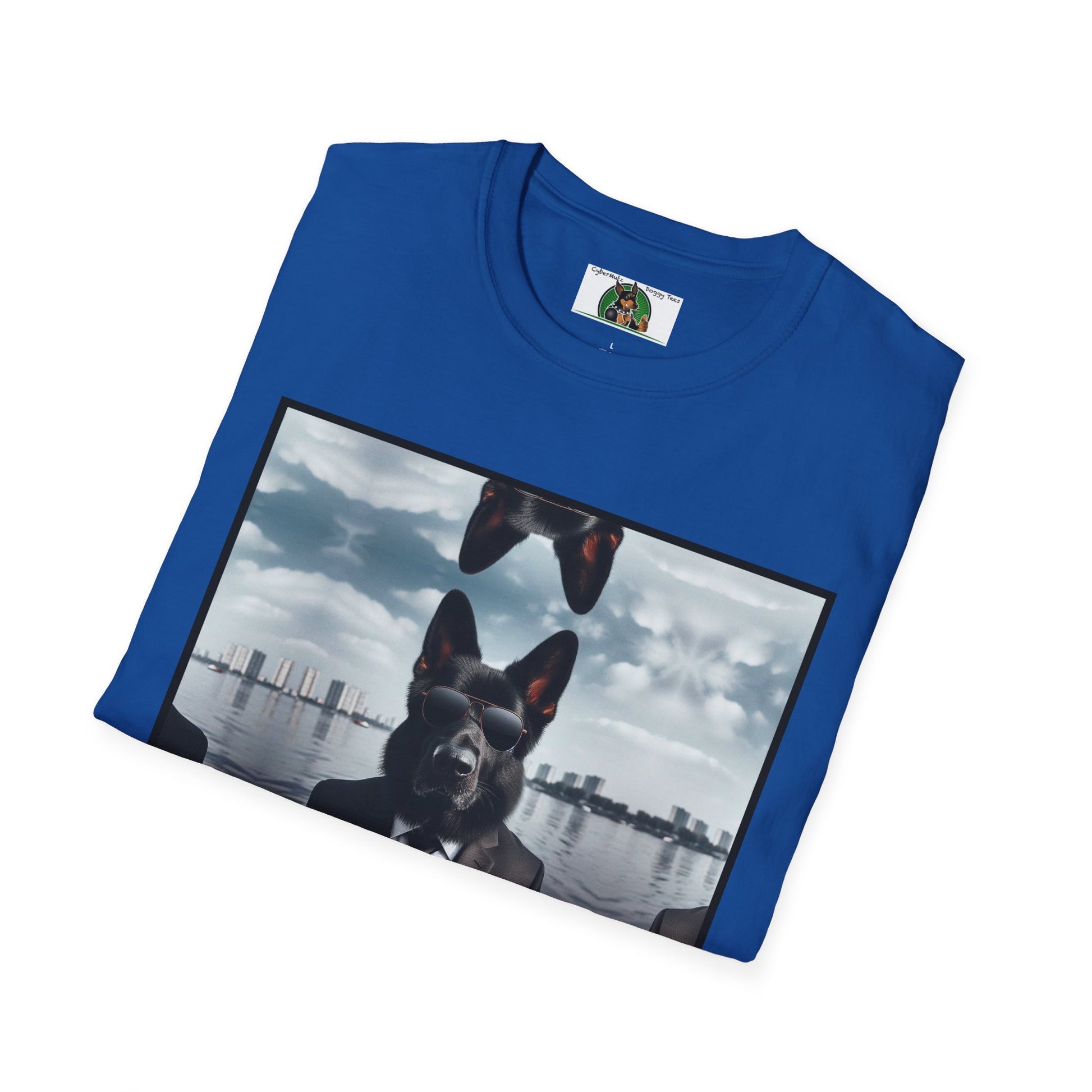 German Shepherd Agent Dog Unisex Softstyle T-Shirt T-Shirt Printify