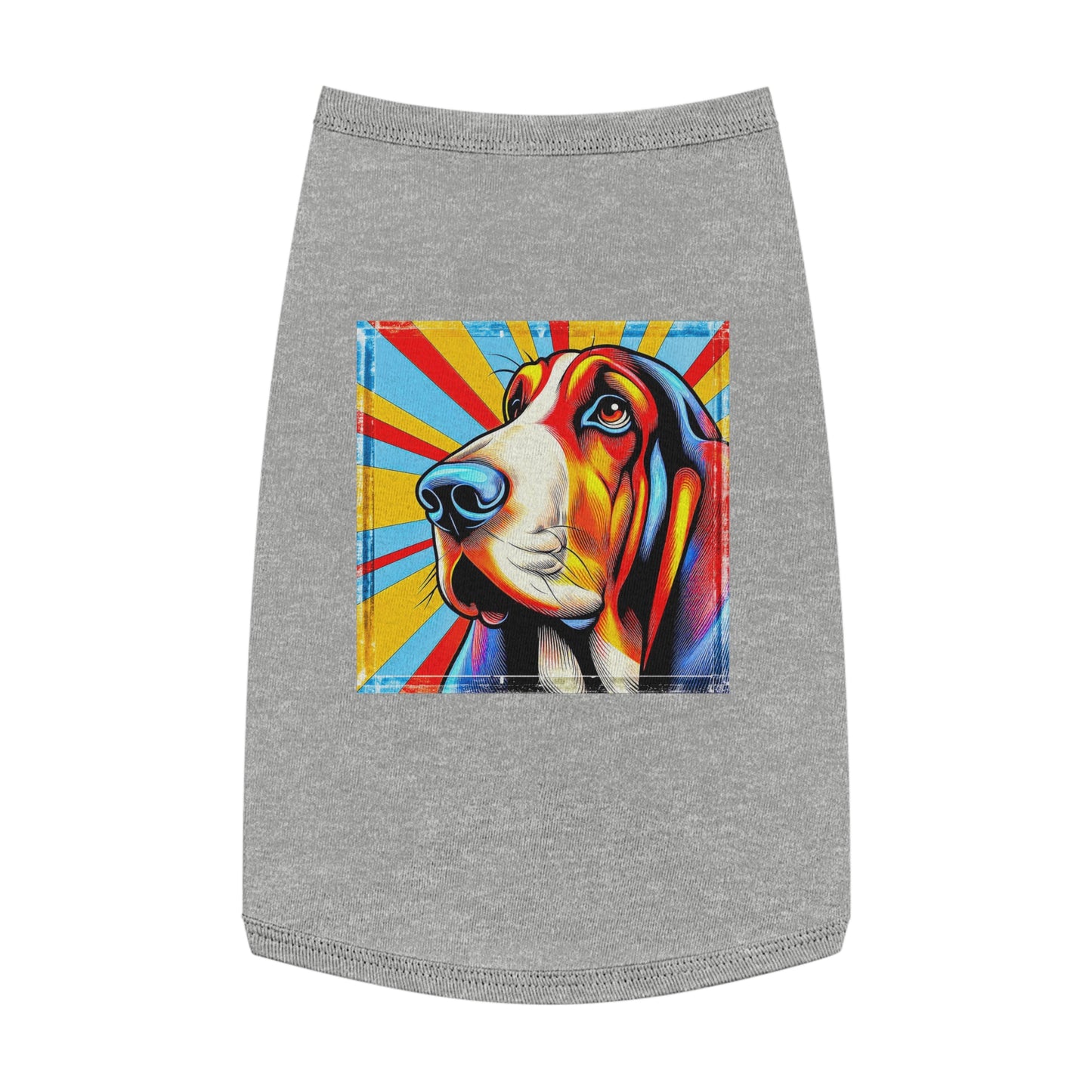 Pet Tank Top Basset Hound Pets Printify L Heather