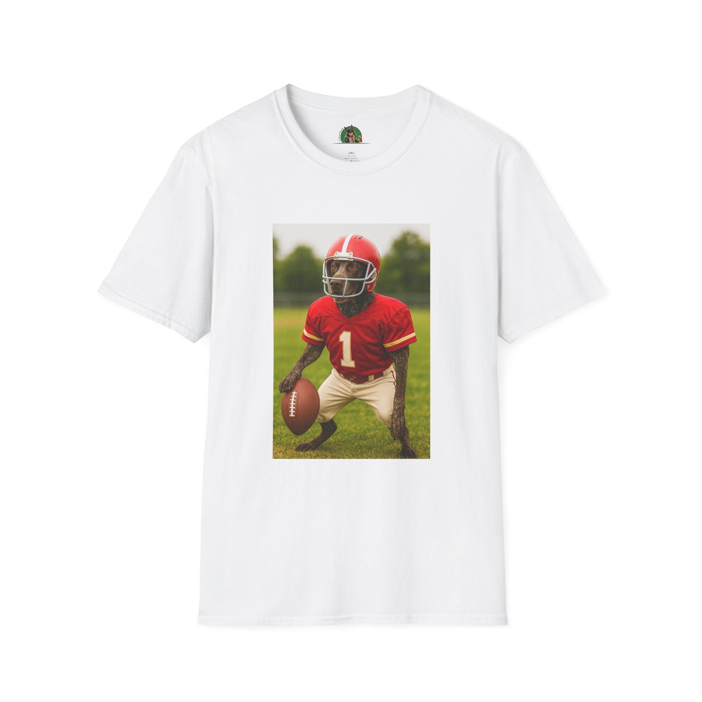 German Shorthaired Pointer Football T-Shirt — GSP Sports Tee T-Shirt Printify White XS