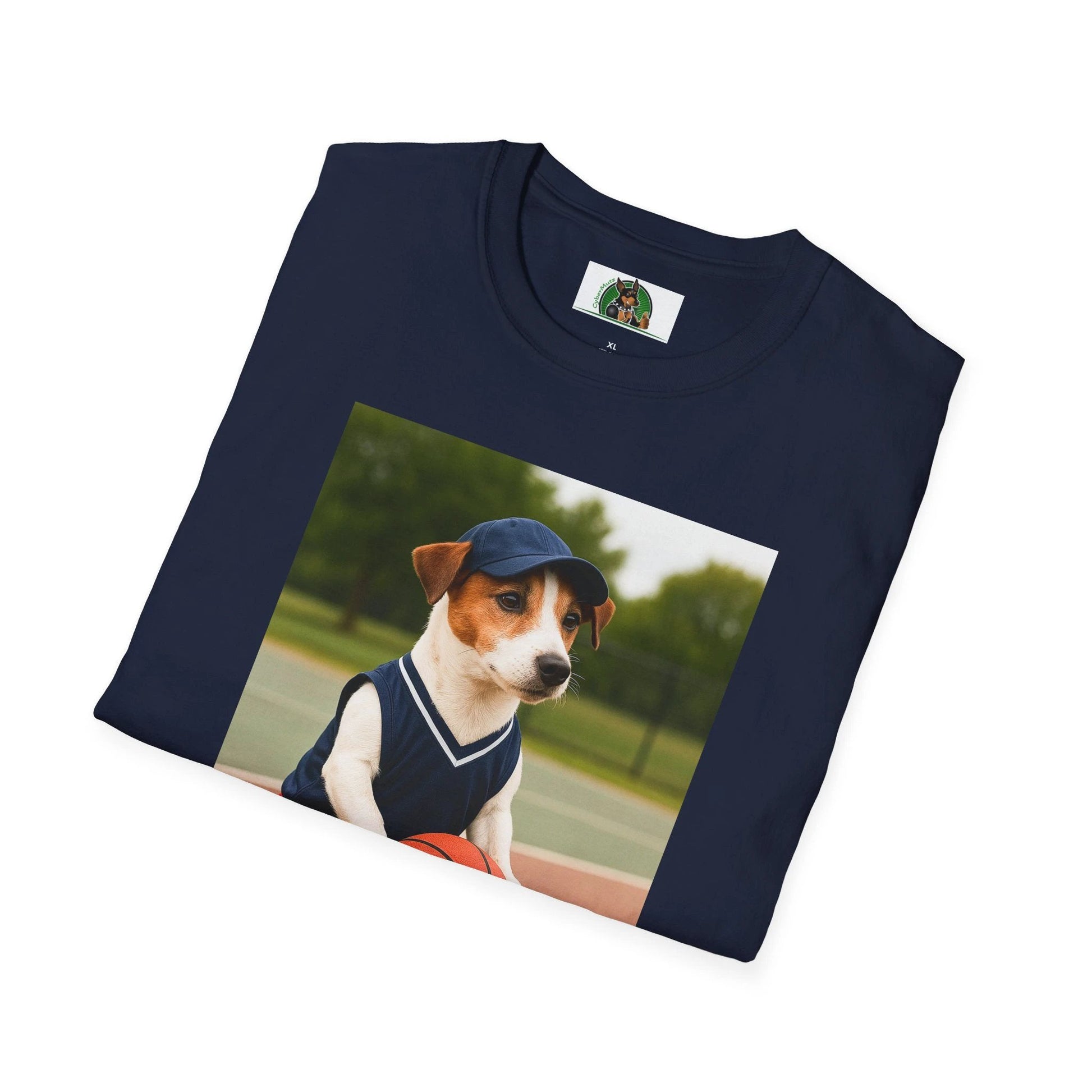 Jack Russell Basketball T-Shirt — Sports Dog Tee for Dog Lovers T-Shirt Printify