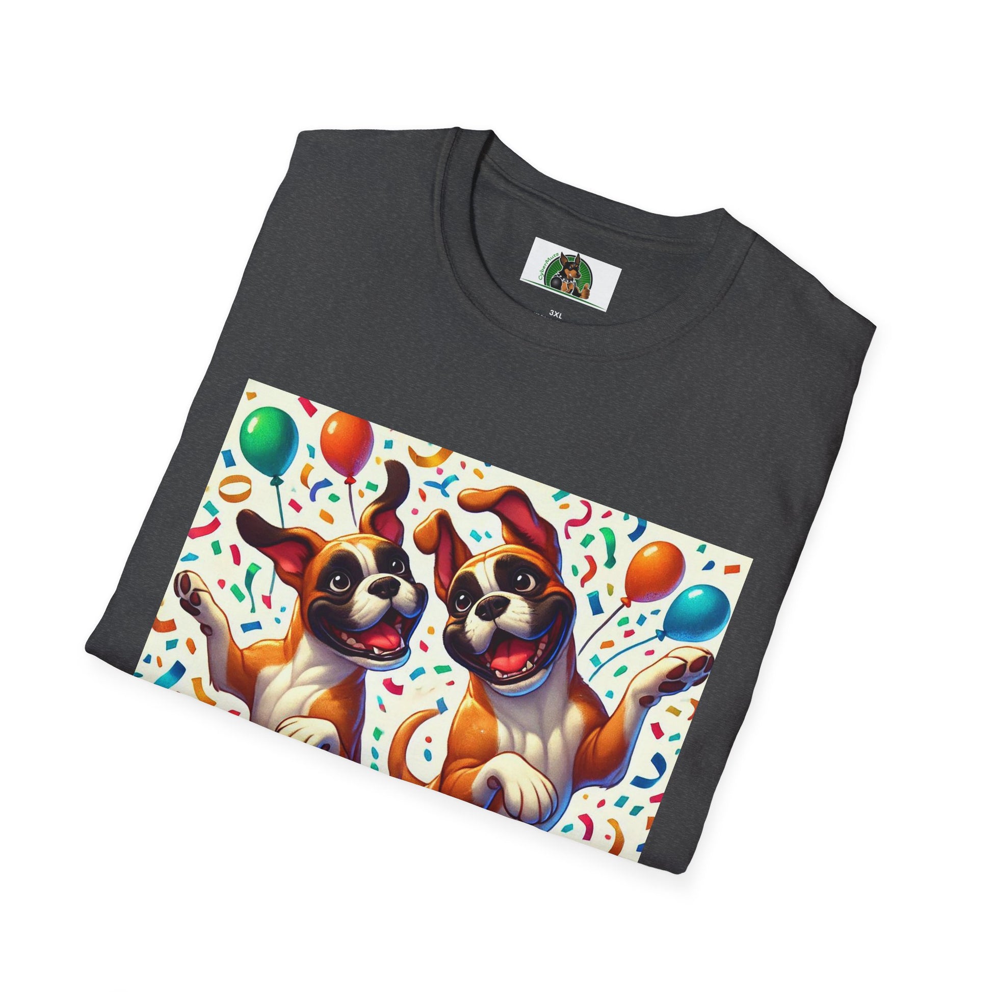 Boxer Dancing Dog T-Shirt - Fun and Playful Unisex Tee T-Shirt Printify