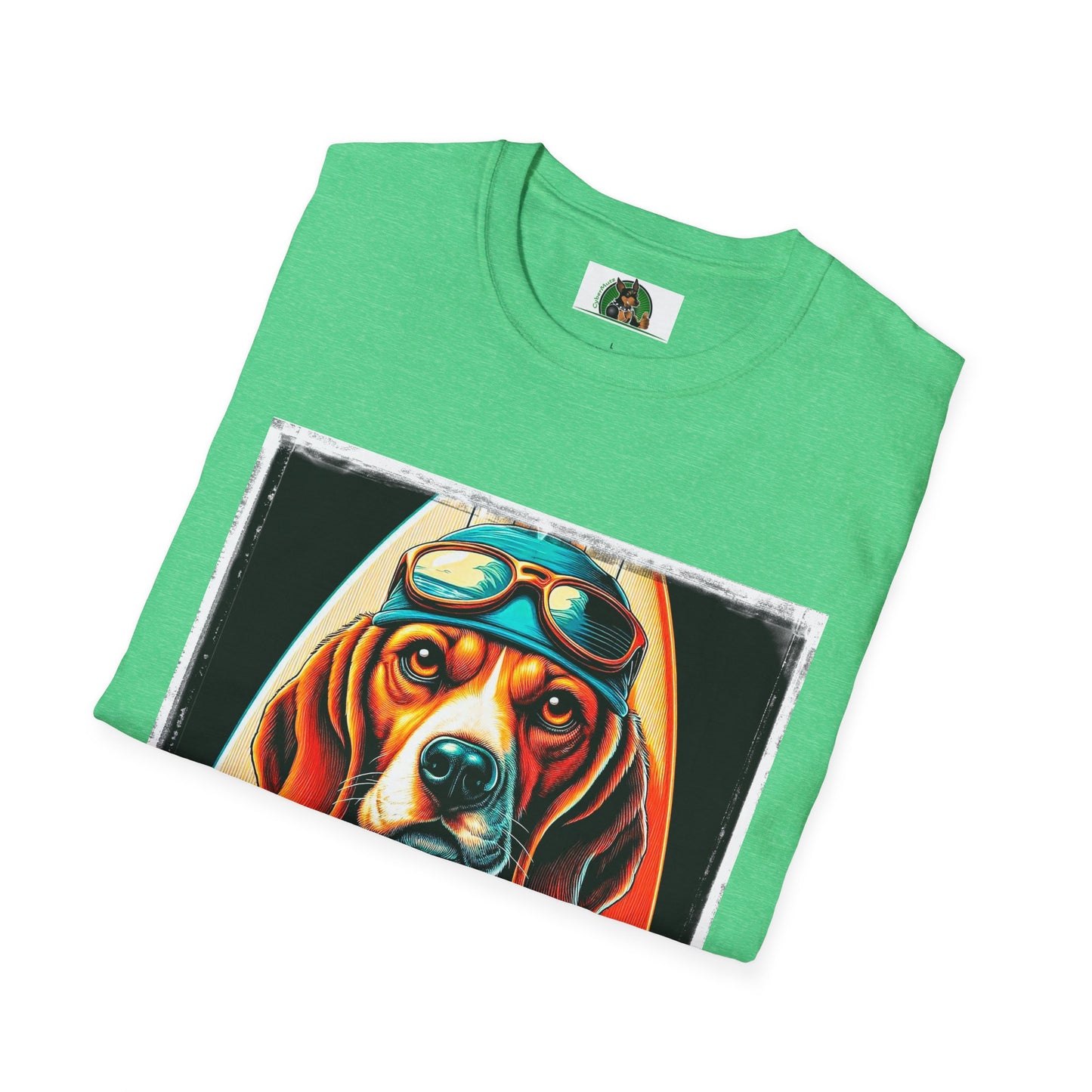 Beagle Muscle Surfer Dog T-Shirt Printify   