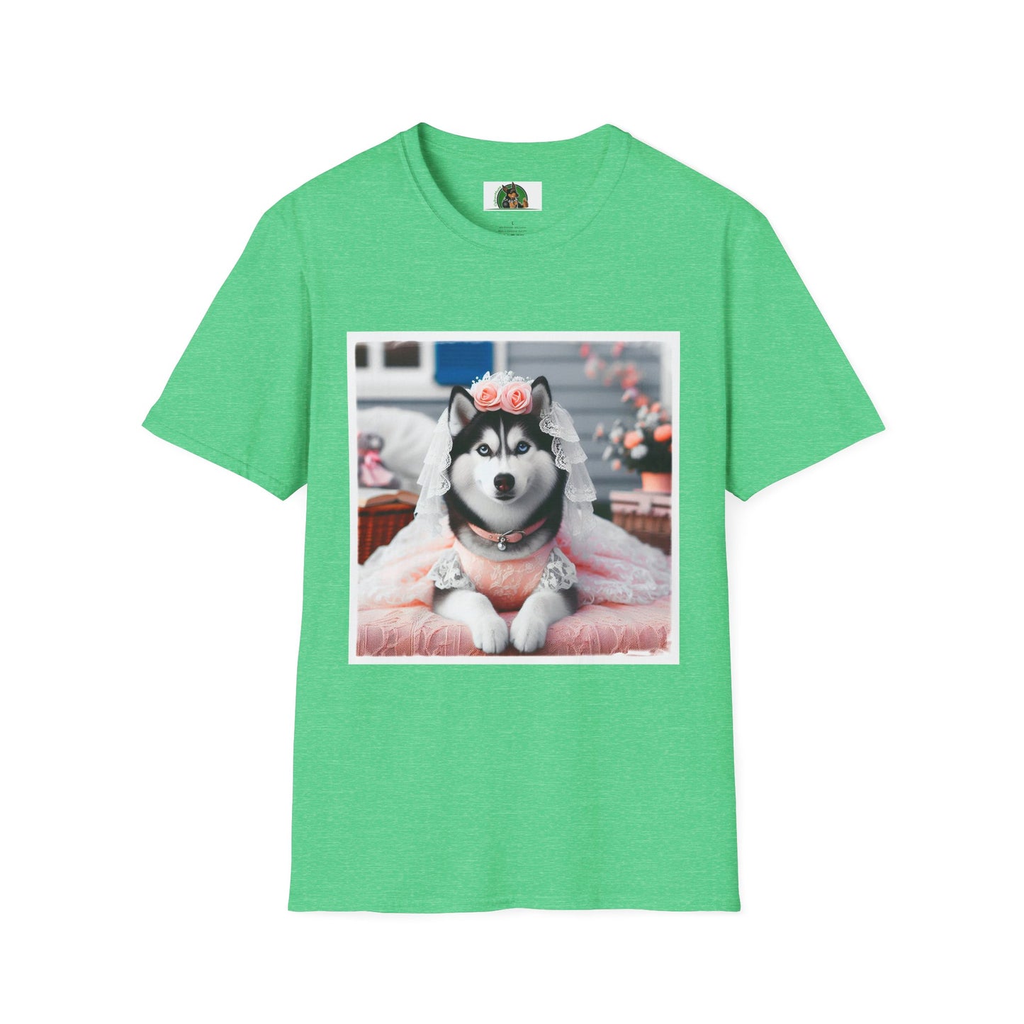 Husky T-Shirt Printify S Heather Irish Green 