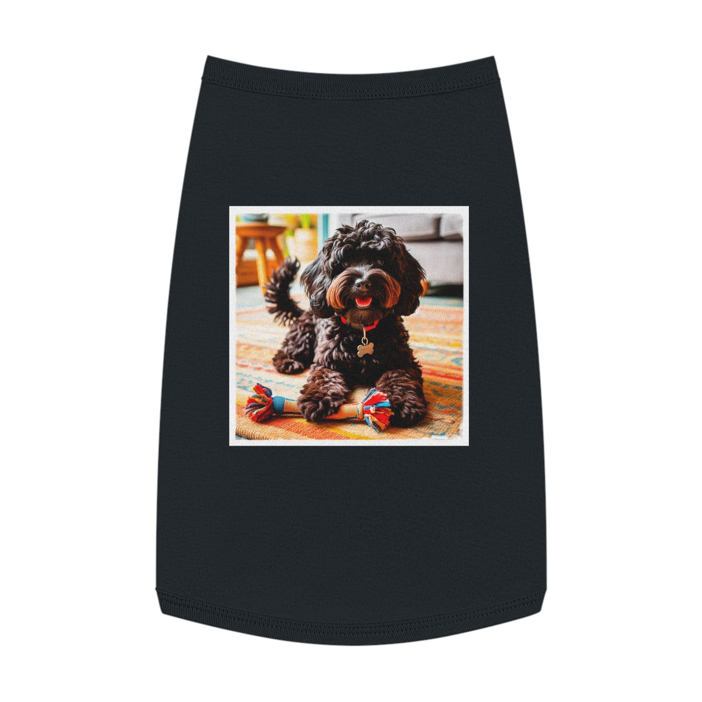 Pet Tank Top CockerPoo Pets Printify L Black