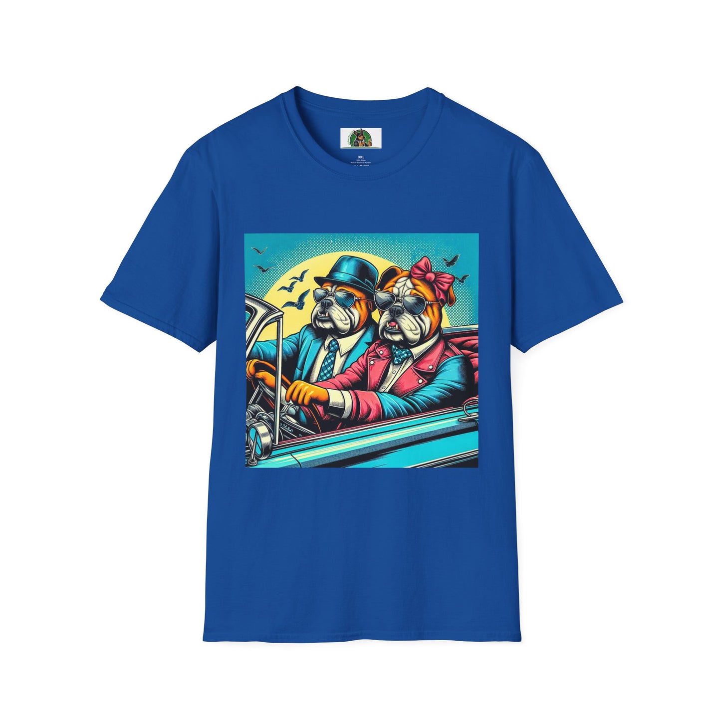 Wacky Bulldog couple t shirt T-Shirt Printify XS Royal
