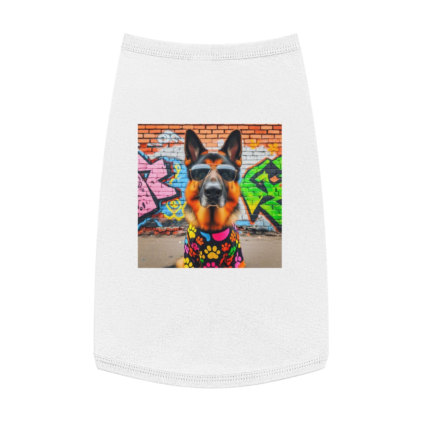 Pet Tank Top German Shepherd Pets Printify L White 