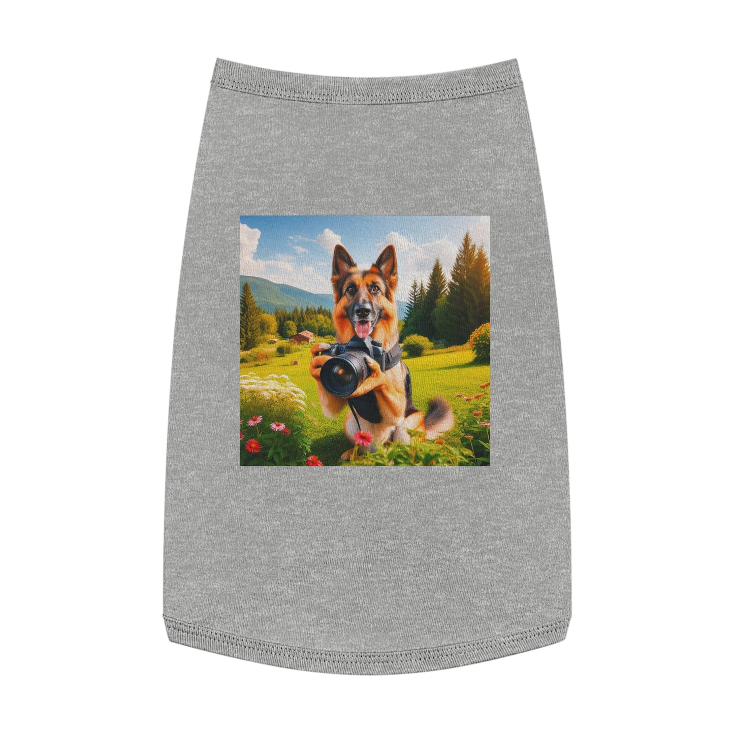 Pet Tank Top German Shepherd Pets Printify L Heather 