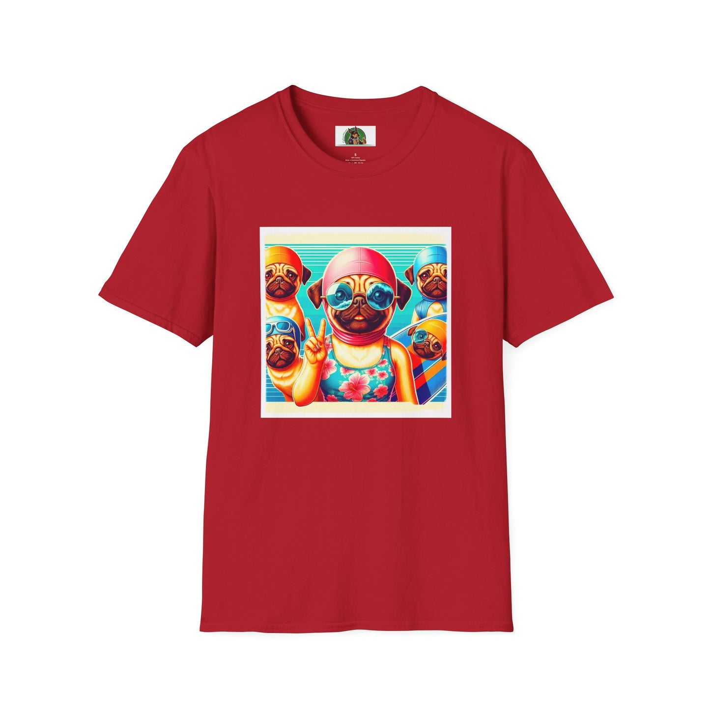 Pugs T-Shirt Printify S Cherry Red 