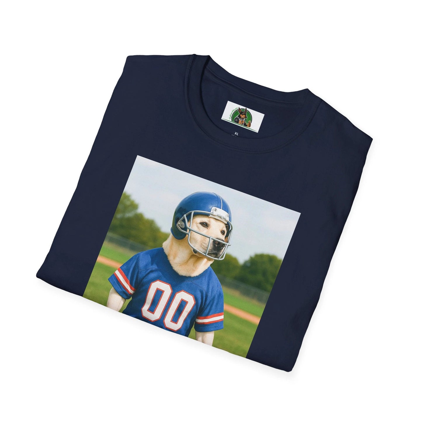 Labrador Retriever Football T-Shirt — Sports Dog Tee for Dog Lovers T-Shirt Printify